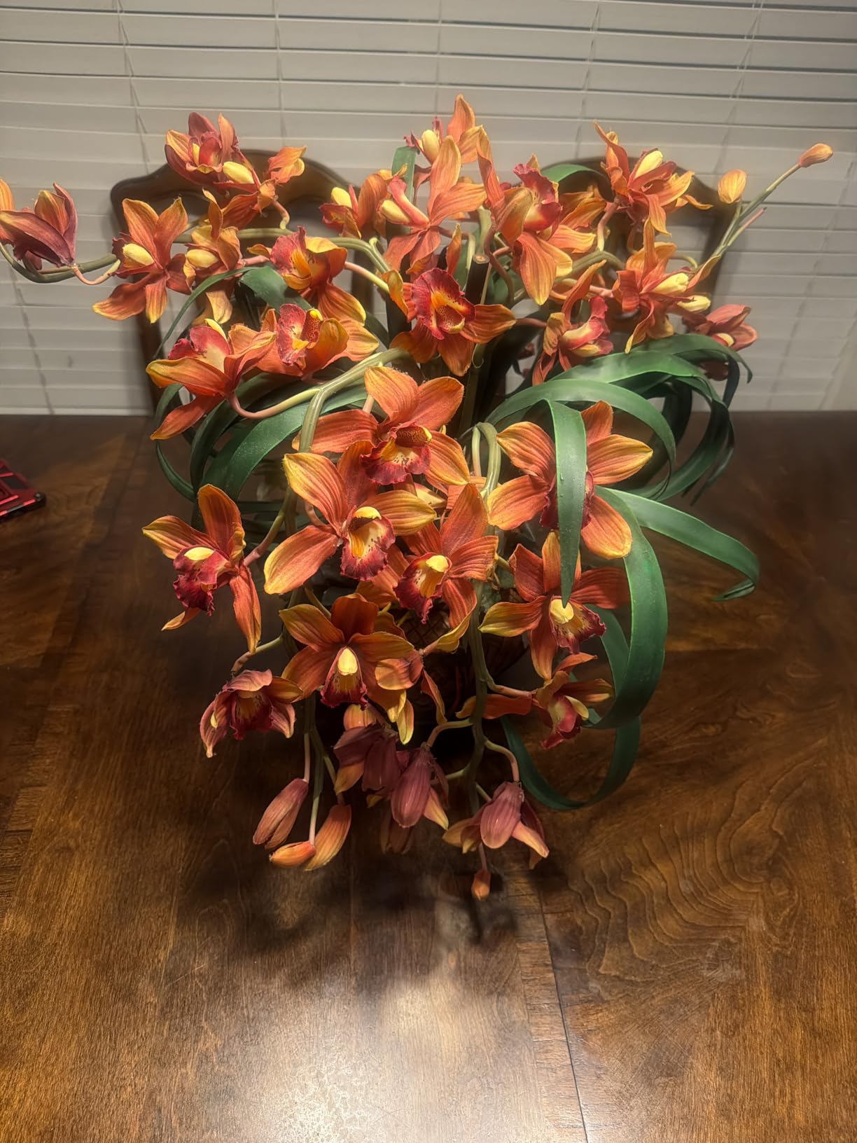 Nearly Natural Cymbidium with Decorative Vase Silk Arrangement customer photo 2