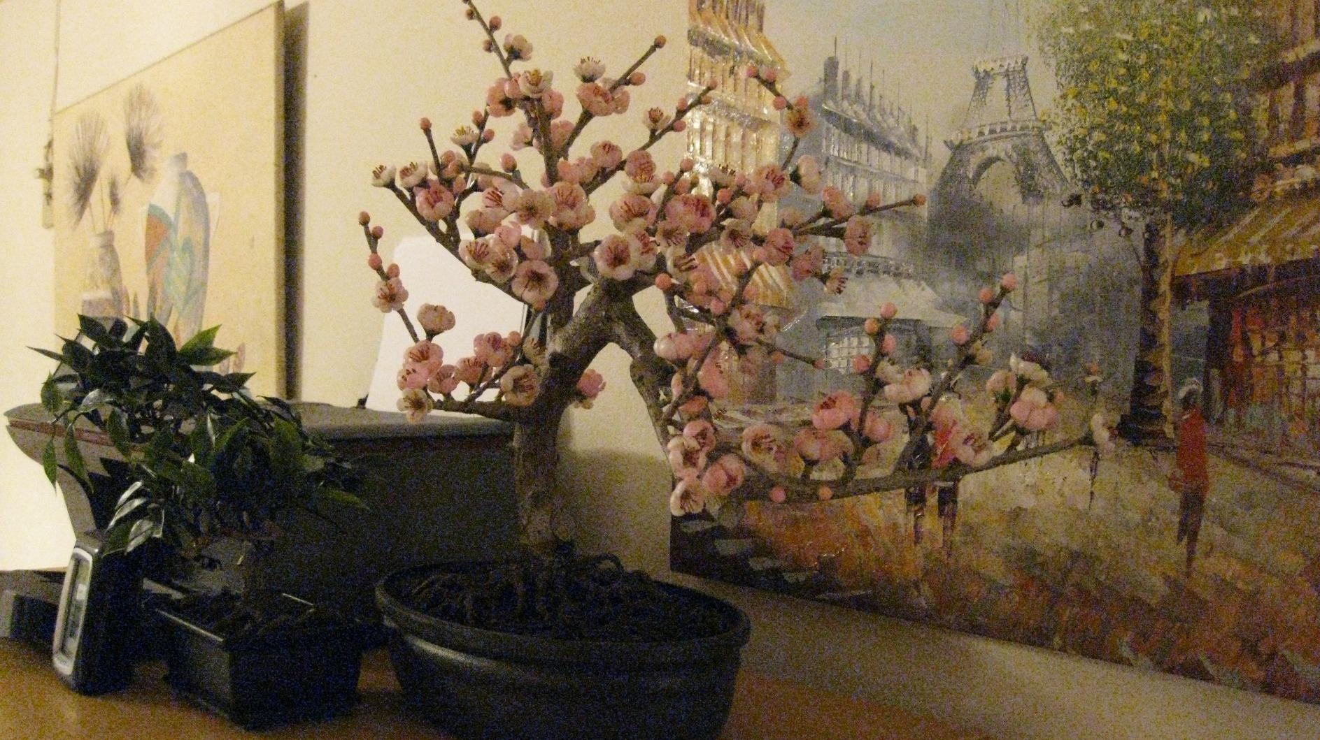 Nearly Natural Cherry Blossom Bonsai Silk Tree, Pink customer photo 1