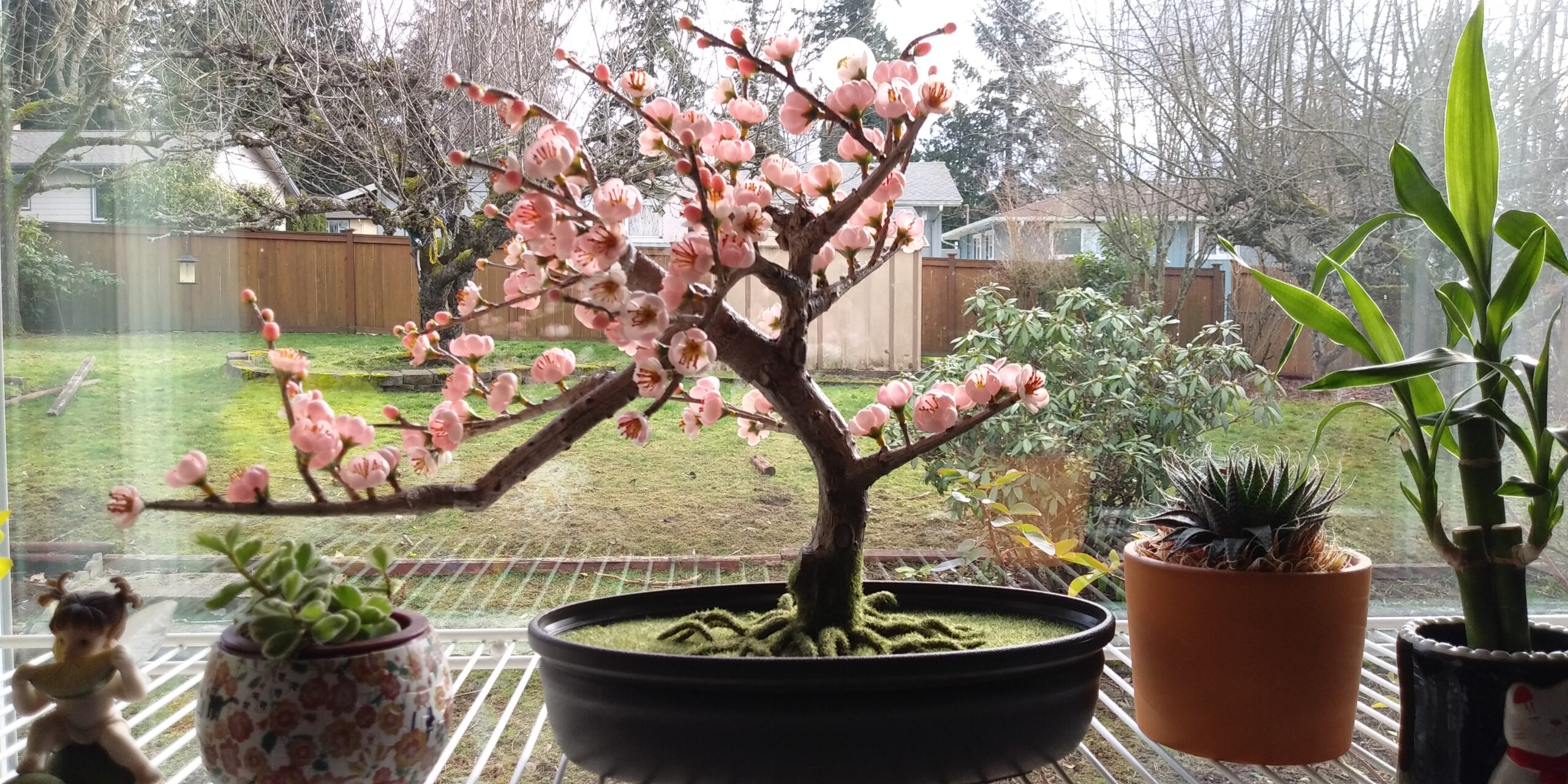 Nearly Natural Cherry Blossom Bonsai Silk Tree, Pink customer photo 2