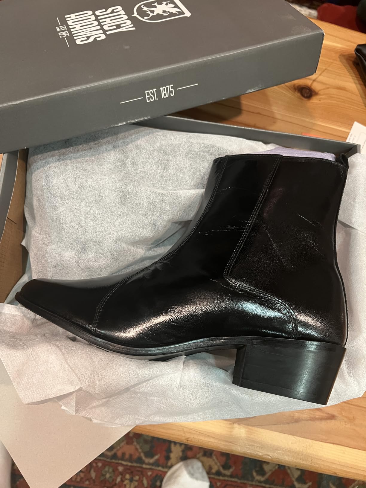 Stacy Adams Men's Santos Plain-Toe Side Zipper Boot customer photo 2