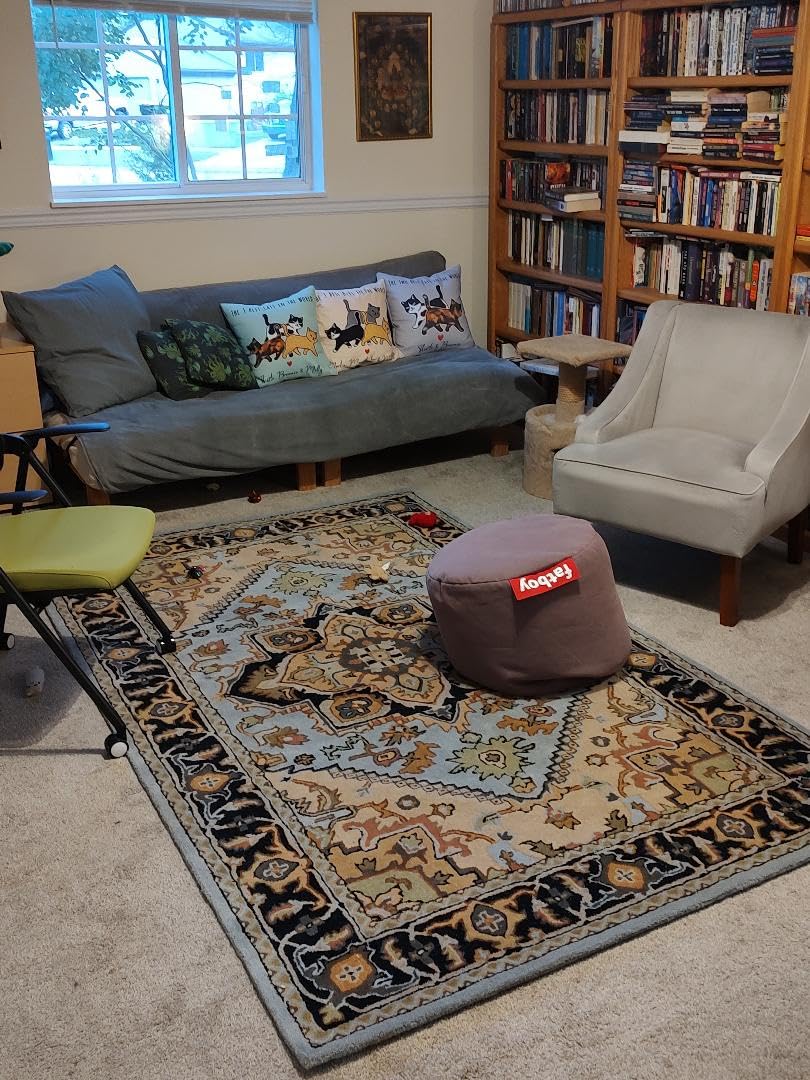 SAFAVIEH Area Rug 8x10 - Heritage Collection - Large - Red, Handmade Wool, Traditional Oriental Medallion Design, Ideal for Living Room, Bedroom, Dining Space (HG625A) customer photo 2