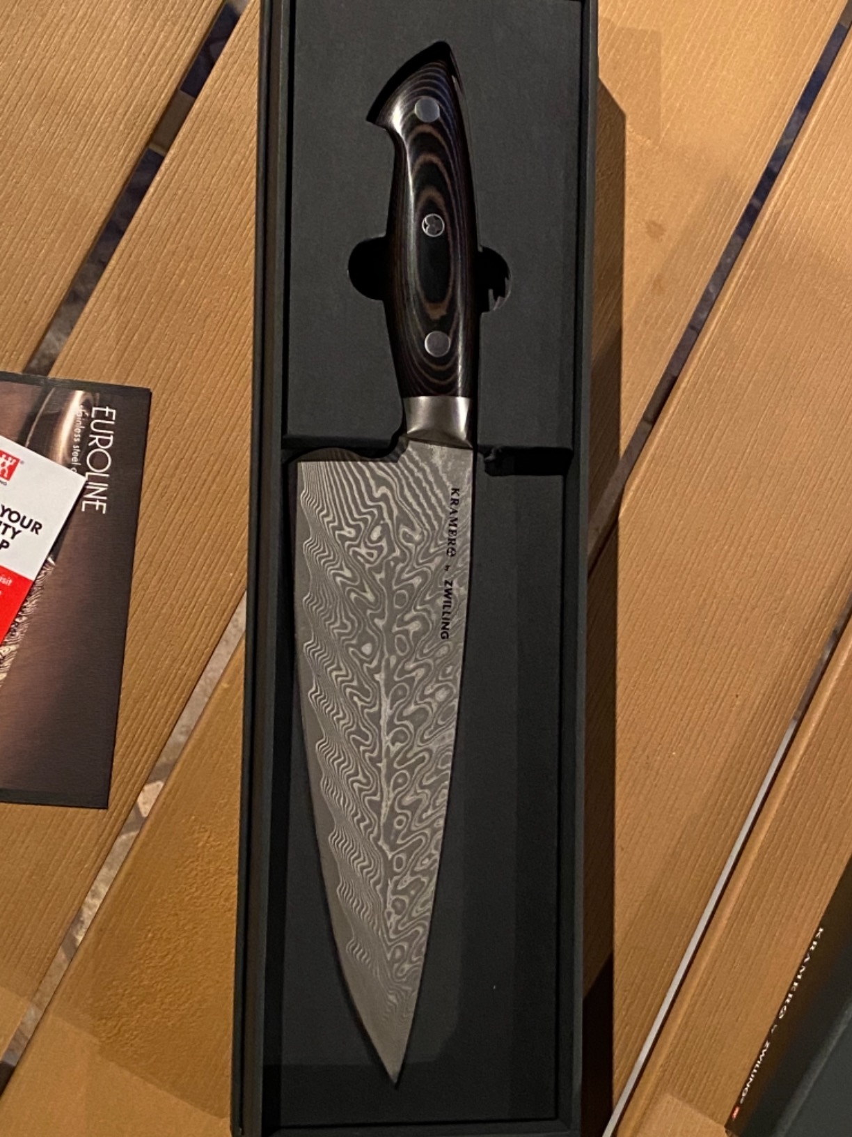 HENCKELS 8-inch Chef's Knife, Premium Quality, German Engineered, Informed by 100+ Years of Mastery, Stainless Steel, Dishwasher Safe, Black/Brown customer photo 1