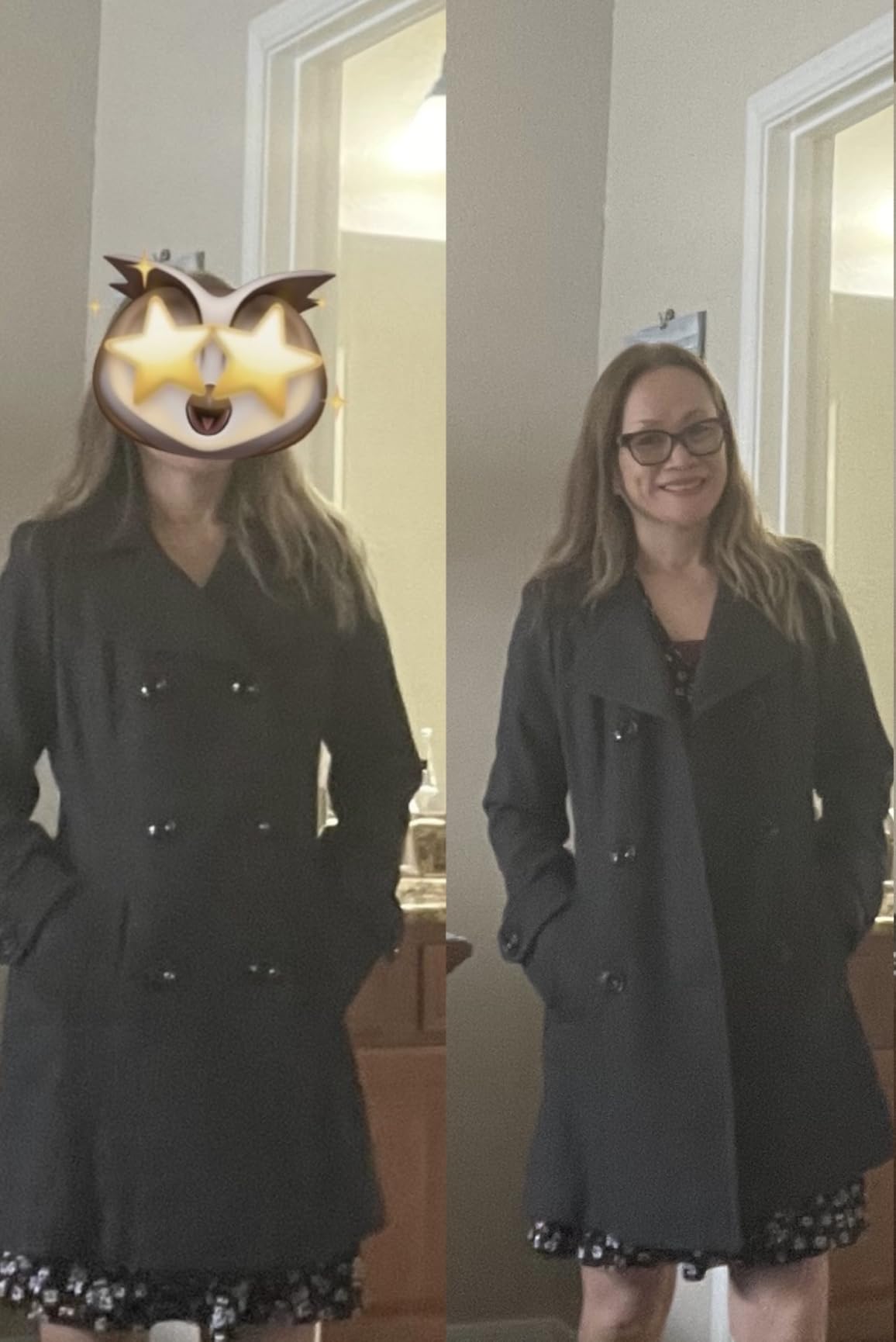 Anne Klein Women's Classic Double Breasted Wool Coat customer photo 2