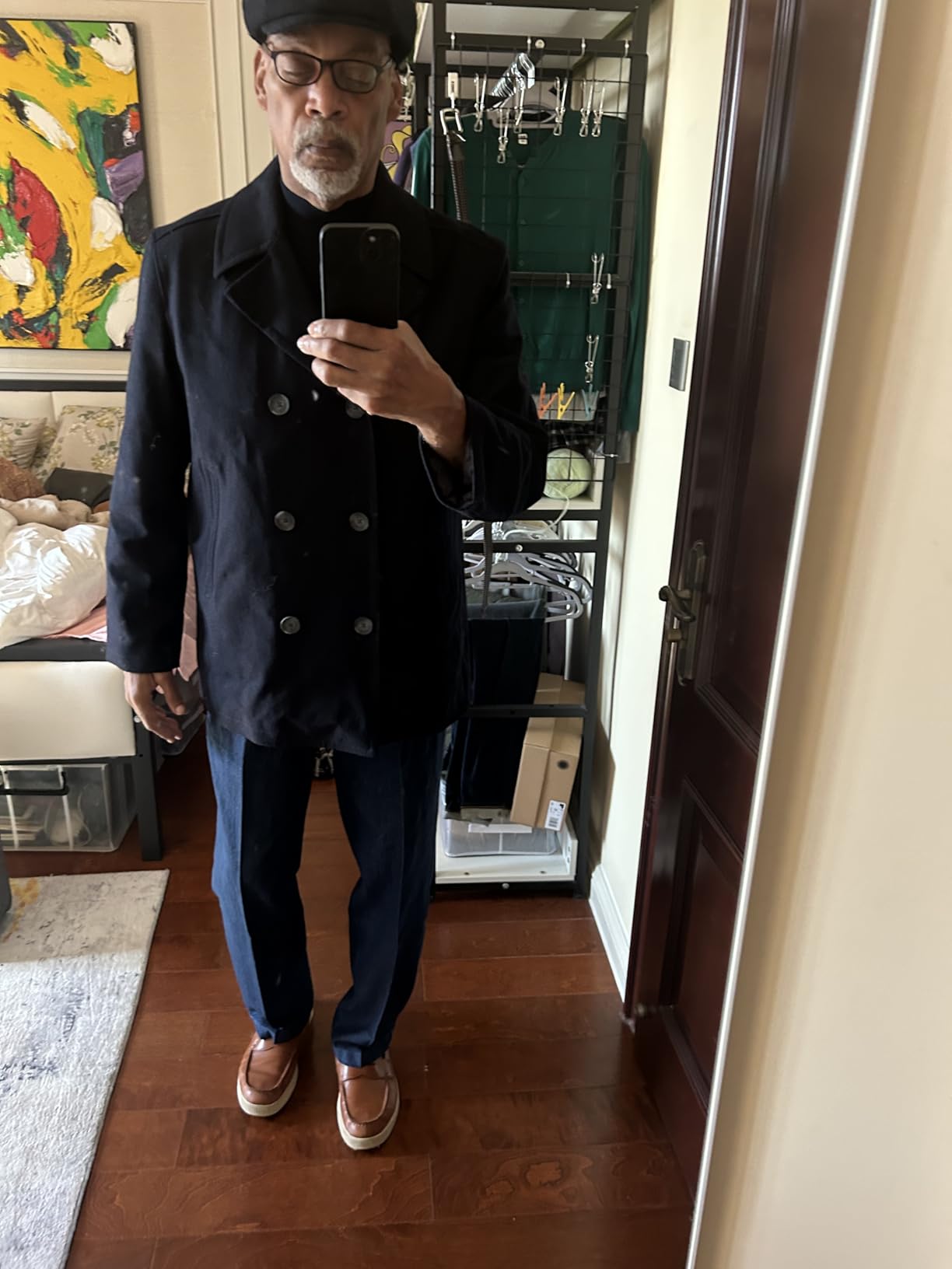 Men's Wool Blend Peacoat - Double-Breasted Winter Coat, Regular, Big & Tall Sizes customer photo 1