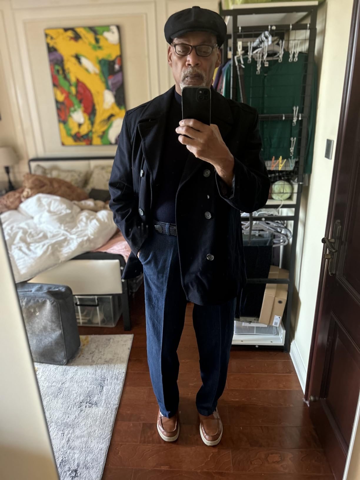 Men's Wool Blend Peacoat - Double-Breasted Winter Coat, Regular, Big & Tall Sizes customer photo 2