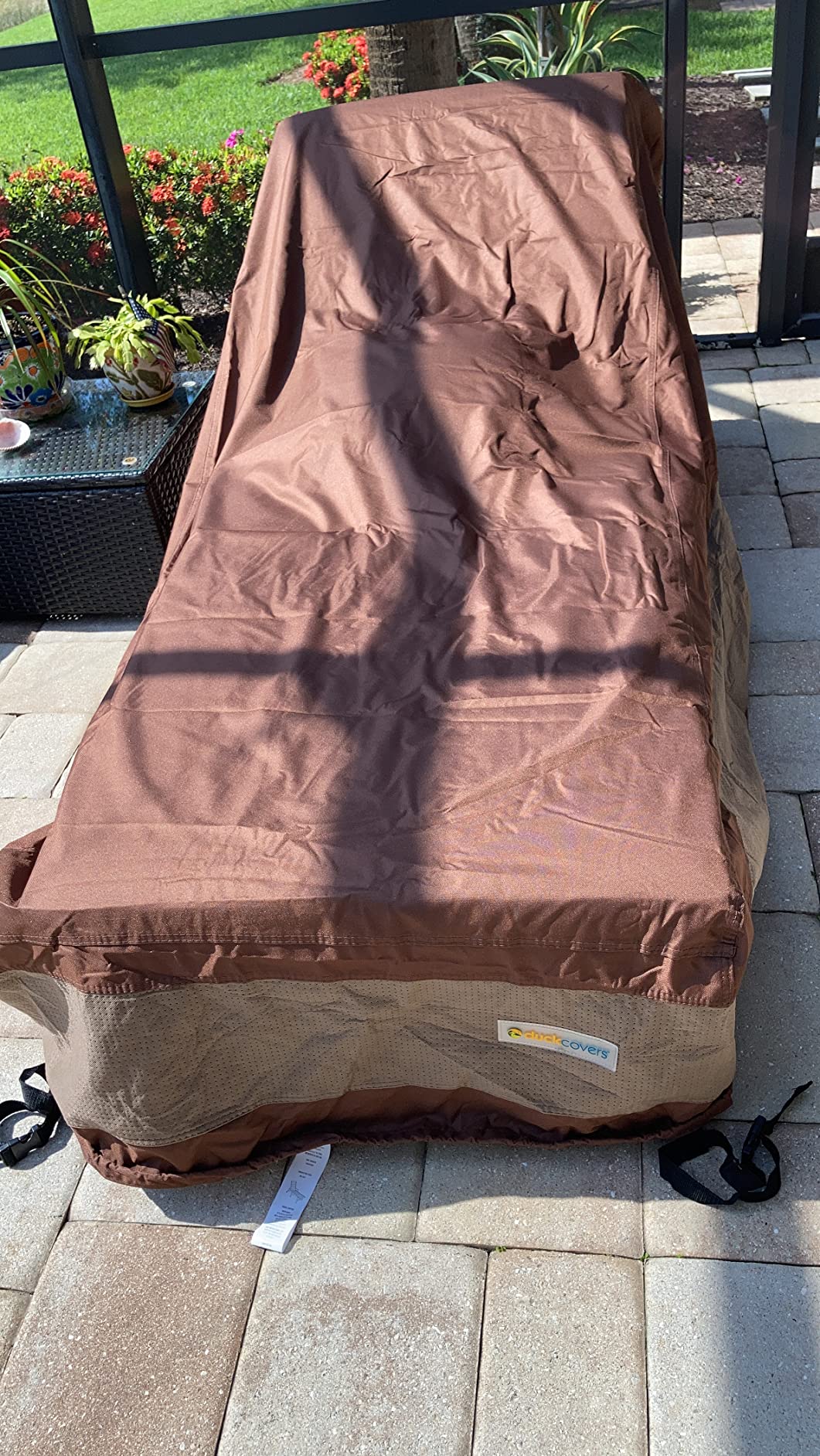 DUCKCOVERS Ultimate Waterproof 80 Inch Patio Chaise Lounge Chair Cover customer photo 1