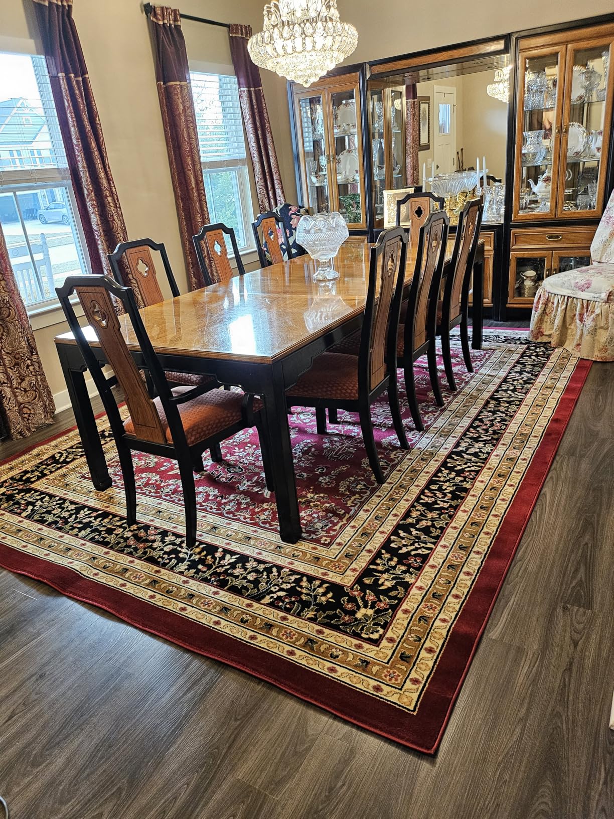 SAFAVIEH Area Rug 8x10 - Lyndhurst Collection - Large - Ivory & Red, Traditional Oriental Design, Non-Shedding & Easy to Clean, Ideal for Living Room, Bedroom, Dining Space (LNH331A) customer photo 1