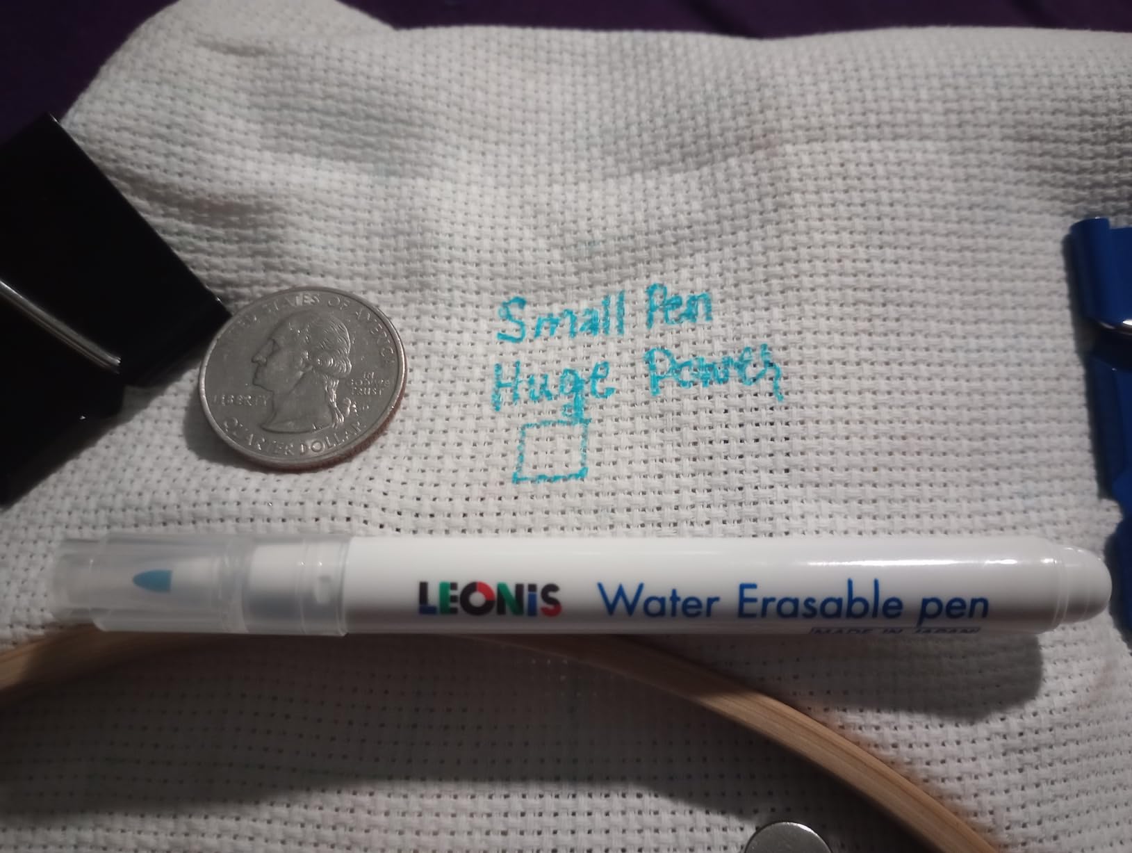 LEONIS Water Erasable Fabric Marking Pen Blue 5 Count Pack customer photo 2