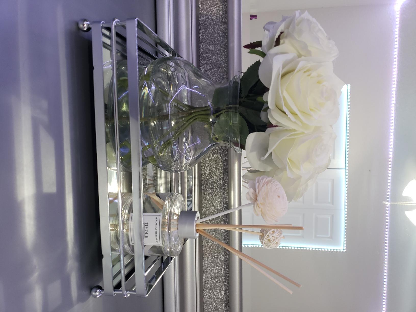 Nearly Natural Rose Arrangement with Vase customer photo 2