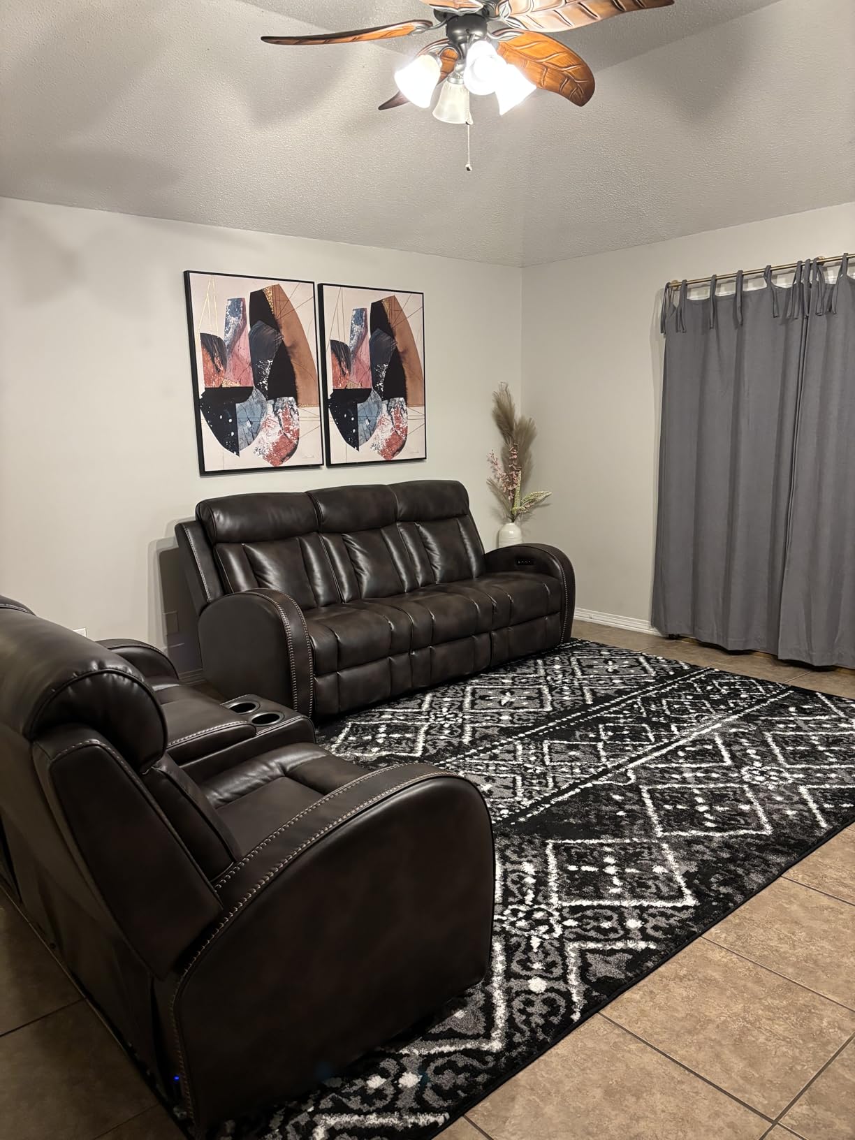 SAFAVIEH Adirondack Collection Area Rug - 9' x 12', Black & Silver, Moroccan Boho Distressed Design, Non-Shedding & Easy Care (ADR111C) customer photo 2