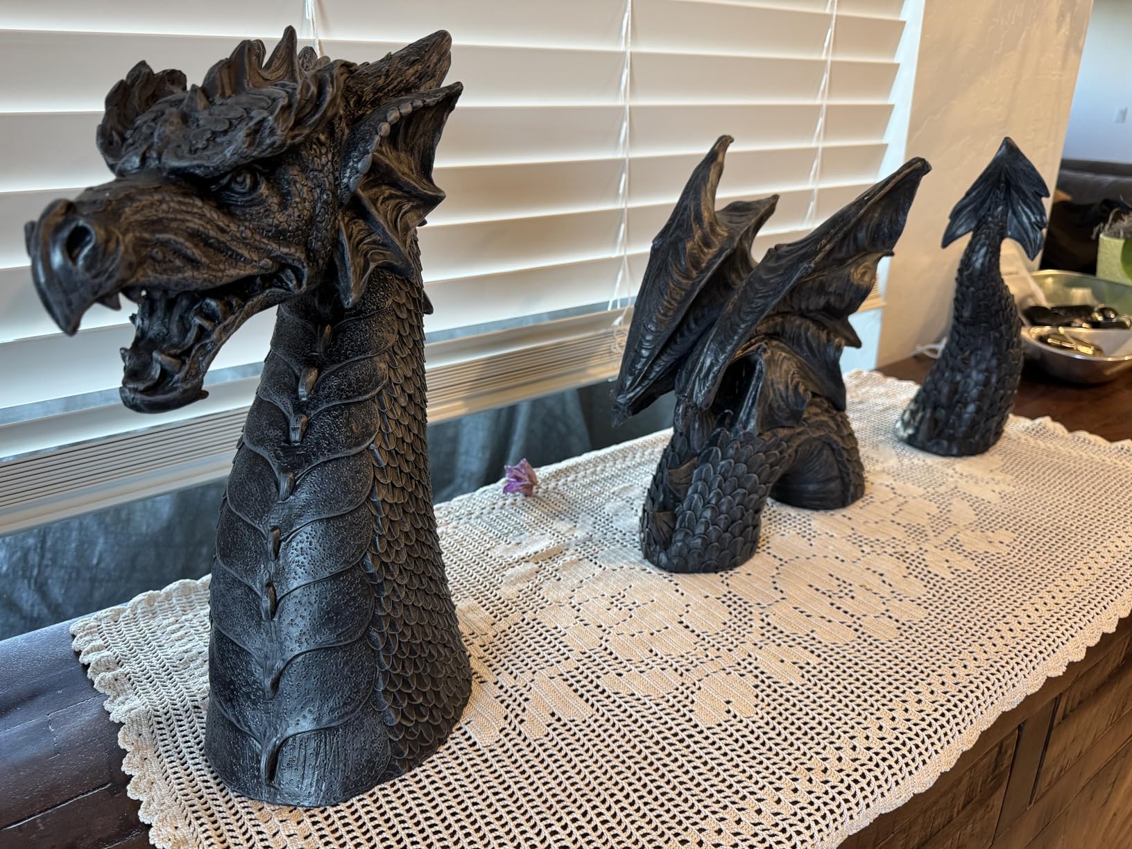 Design Toscano The Dragon of Falkenberg Castle Moat Lawn Garden Statue, 28 Inch Long, 14 Inch Tall, Cast Stone Resin, Gray Stone Finish customer photo 2