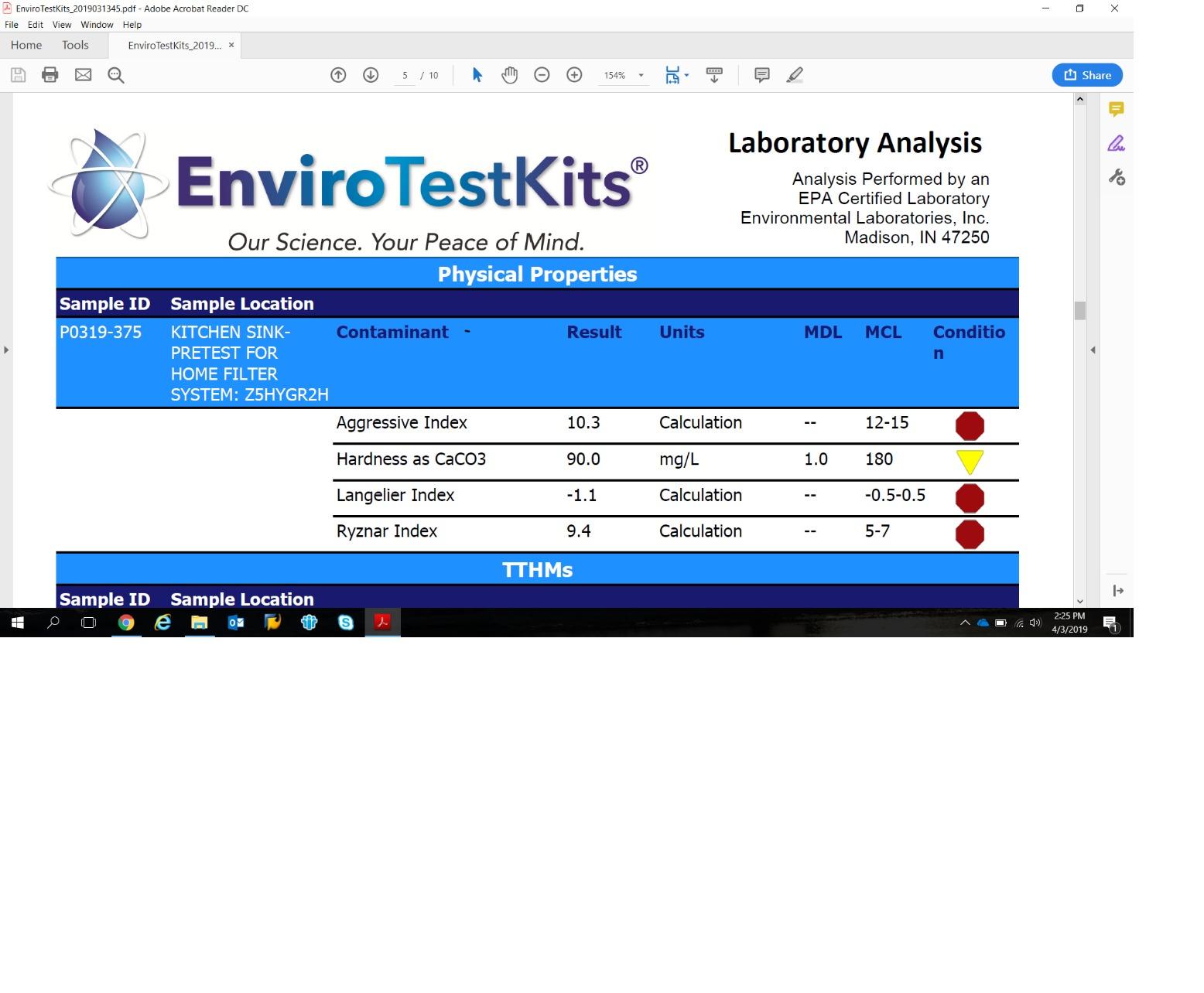 Safe Home 50-in-1 Premium Drinking Water Test Kit - Test at our EPA Certified Laboratory - Home Inspections, Mortgage Loans, Real Estate Transactions, & More customer photo 1