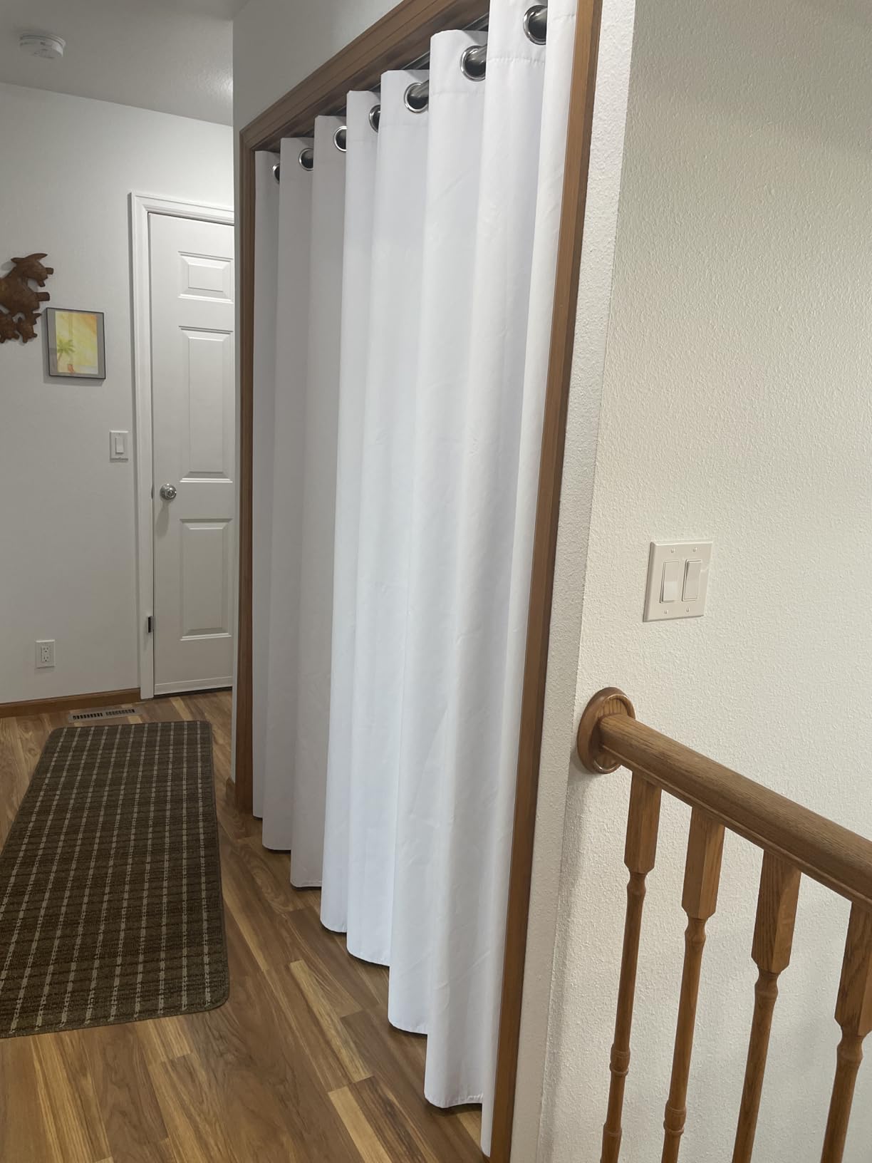 NICETOWN Gray Blackout Curtains for Bedroom 84 inches Long - Thermal Drapes Grommet Room Darkening Light Blocking Curtains Window Treatments for Living Room (2 Panels, W52 x L84, Grey) customer photo 1
