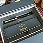 PARKER Duofold Centennial Fountain Pen, Classic Black with Palladium Trim, Medium Solid Gold Nib, Black Ink and Convertor customer photo 1