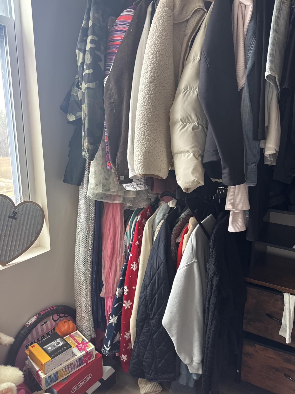 Simple Houseware Adjustable Closet Hanging Rod, Chrome customer photo 1