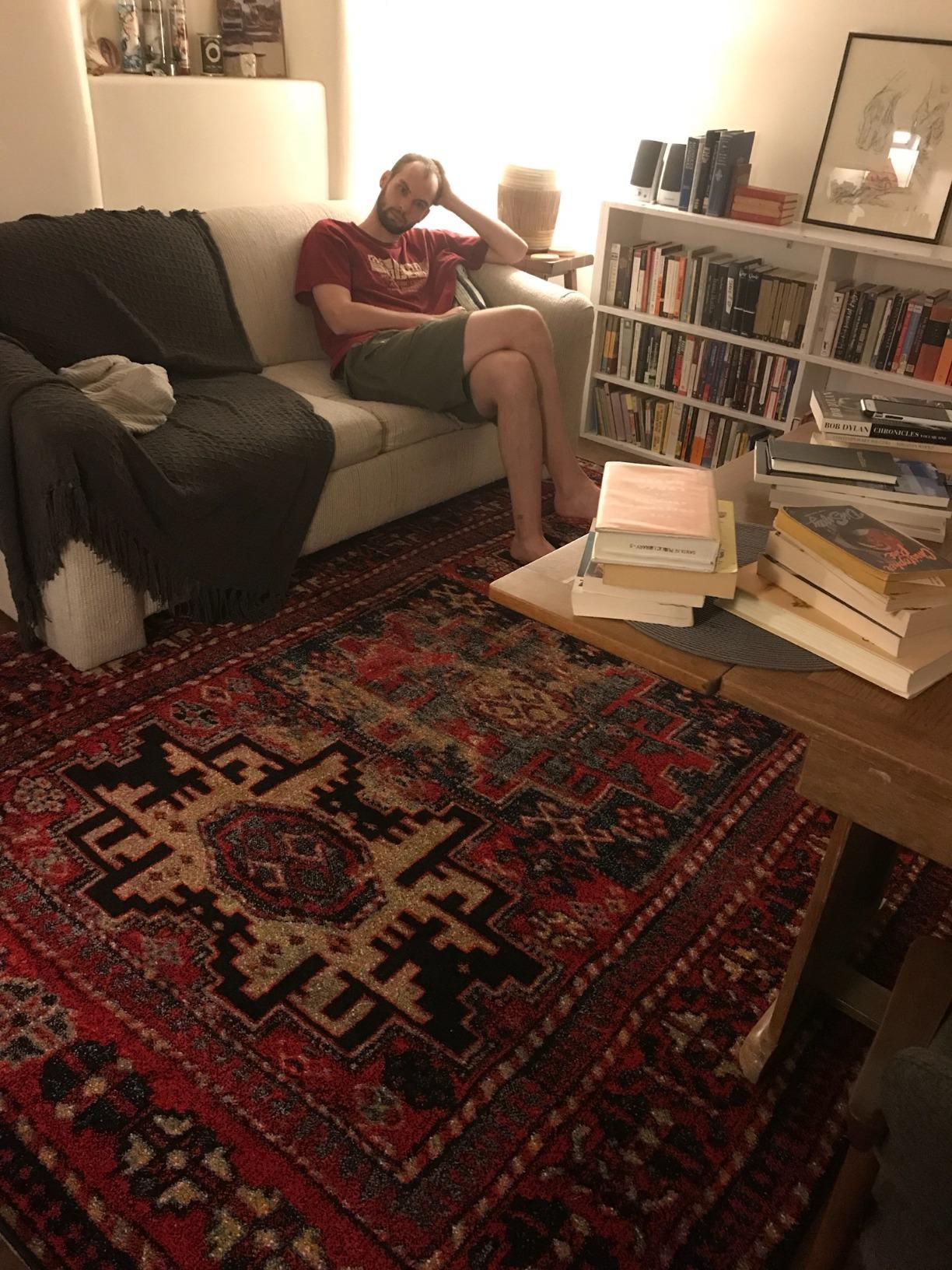 SAFAVIEH Vintage Hamadan Collection Area Rug - 8' x 10', Red & Multi, Oriental Traditional Persian Design customer photo 2