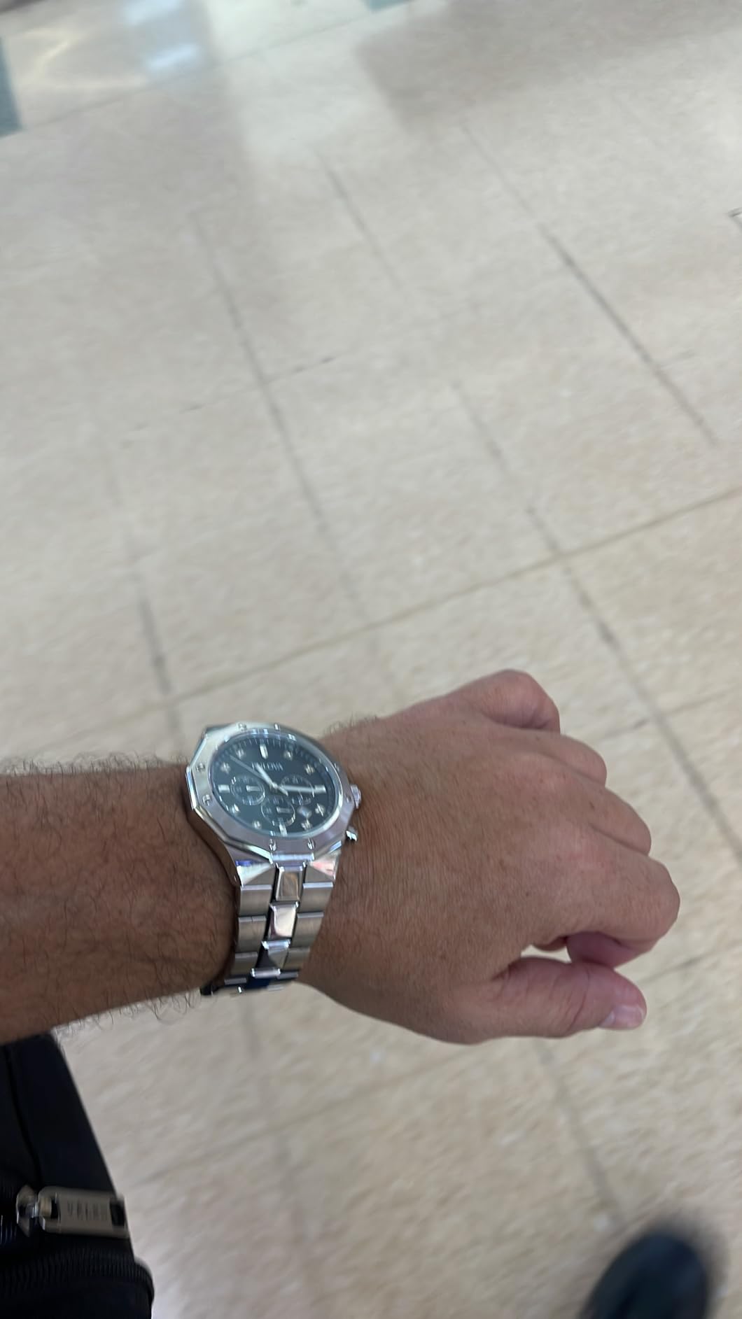 Men's Classic Diamond 6-Hand Chronograph Quartz Watch, Calendar Date, Luminous Markers, 100M Water Resistant, 44mm customer photo 1