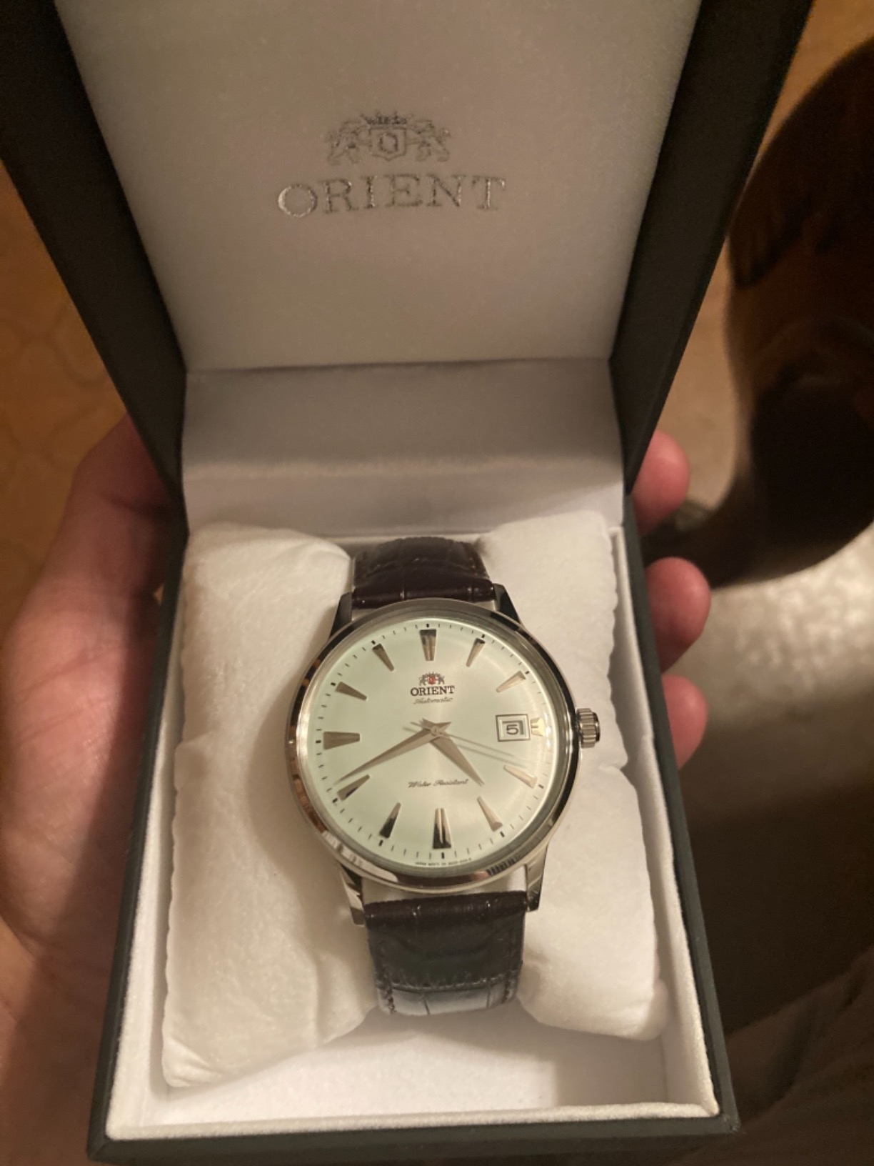 Orient 2nd Gen Bambino Version I Japanese Automatic Stainless Steel and Leather Dress Watch customer photo 1