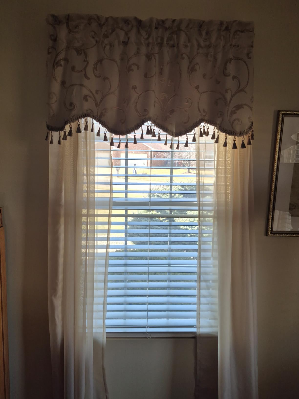 Elrene Home Fashions Mia Jacquard Scroll Blackout Window Curtain, 52