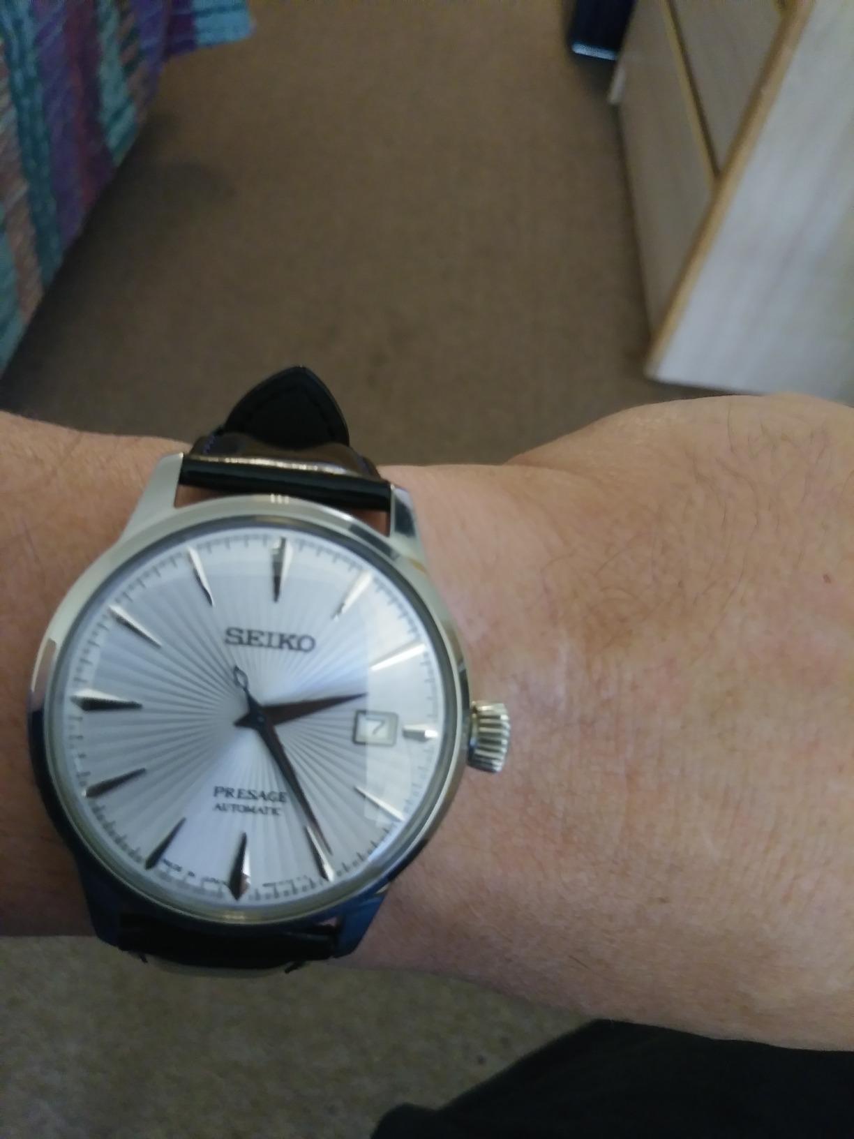 PRESAGE Automatic Ice Blue Cocktail Time 