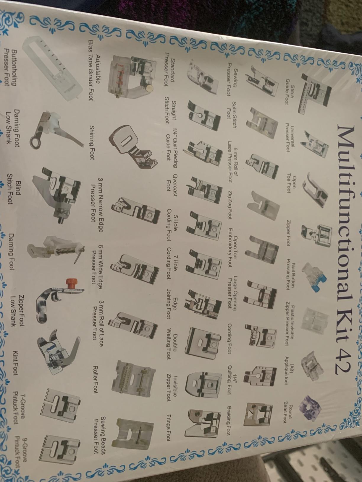 Presser Foot Set 52Pcs, Sewing Machine Presser Feet Kit Accessories with Manual for Brother, Babylock, Singer, Elna, Toyota, New Home, Simplicity, Necchi, Kenmore Low Shank Machines customer photo 1