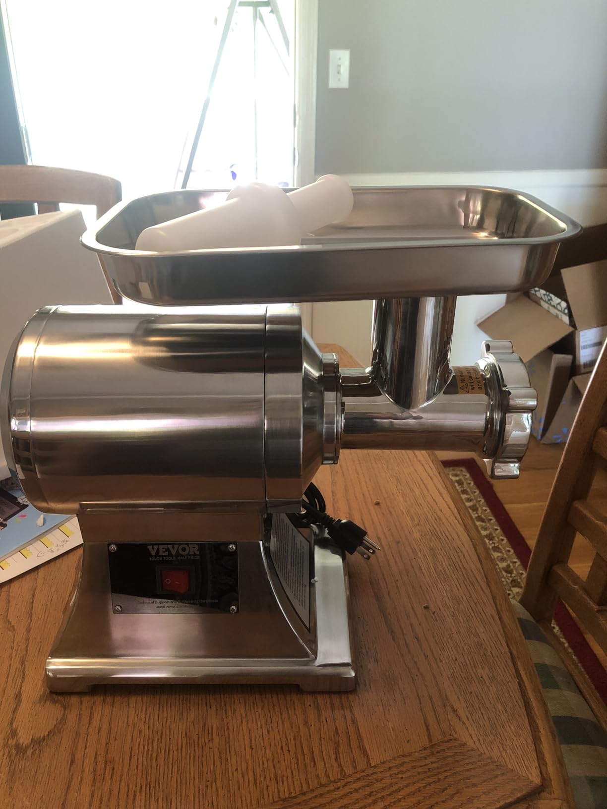 Happybuy Commercial Meat Grinder, 550LB/h 1100W, 220 RPM Heavy Duty Stainless Steel Industrial Meat Mincer customer photo 2