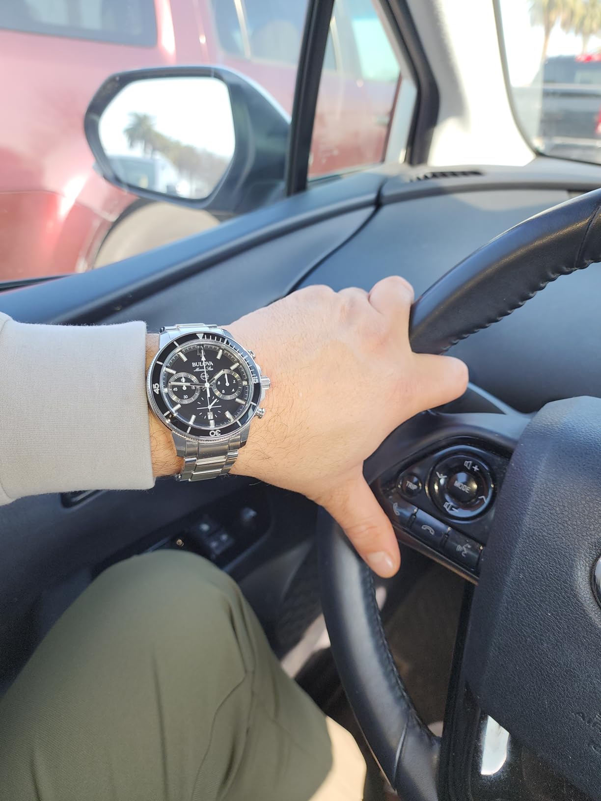 Men's Marine Star Series C Stainless Steel 6-Hand Chronograph Quartz Watch, Black Dial Style: 96B272 customer photo 1