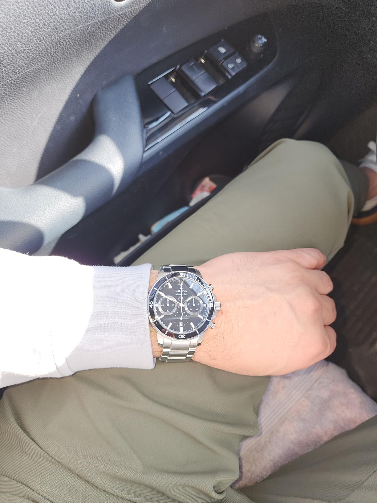 Men's Marine Star Series C Stainless Steel 6-Hand Chronograph Quartz Watch, Black Dial Style: 96B272 customer photo 2