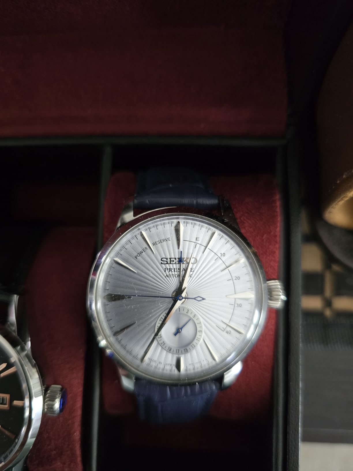 SEIKO PRESAGE Power Reserve Ice Blue Cocktail Time 