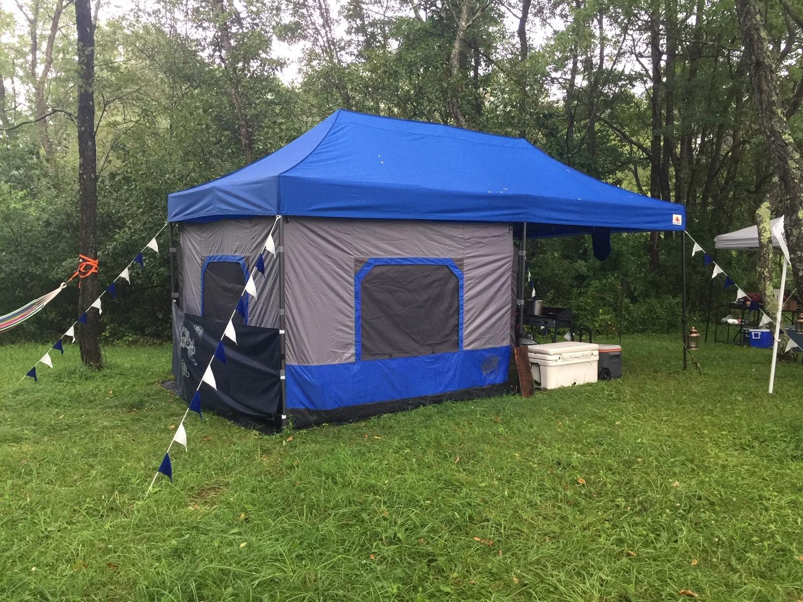 E-Z UP Camping Cube 6.4, Converts 10' Straight Leg Canopy into Camping Tent, Punch customer photo 1