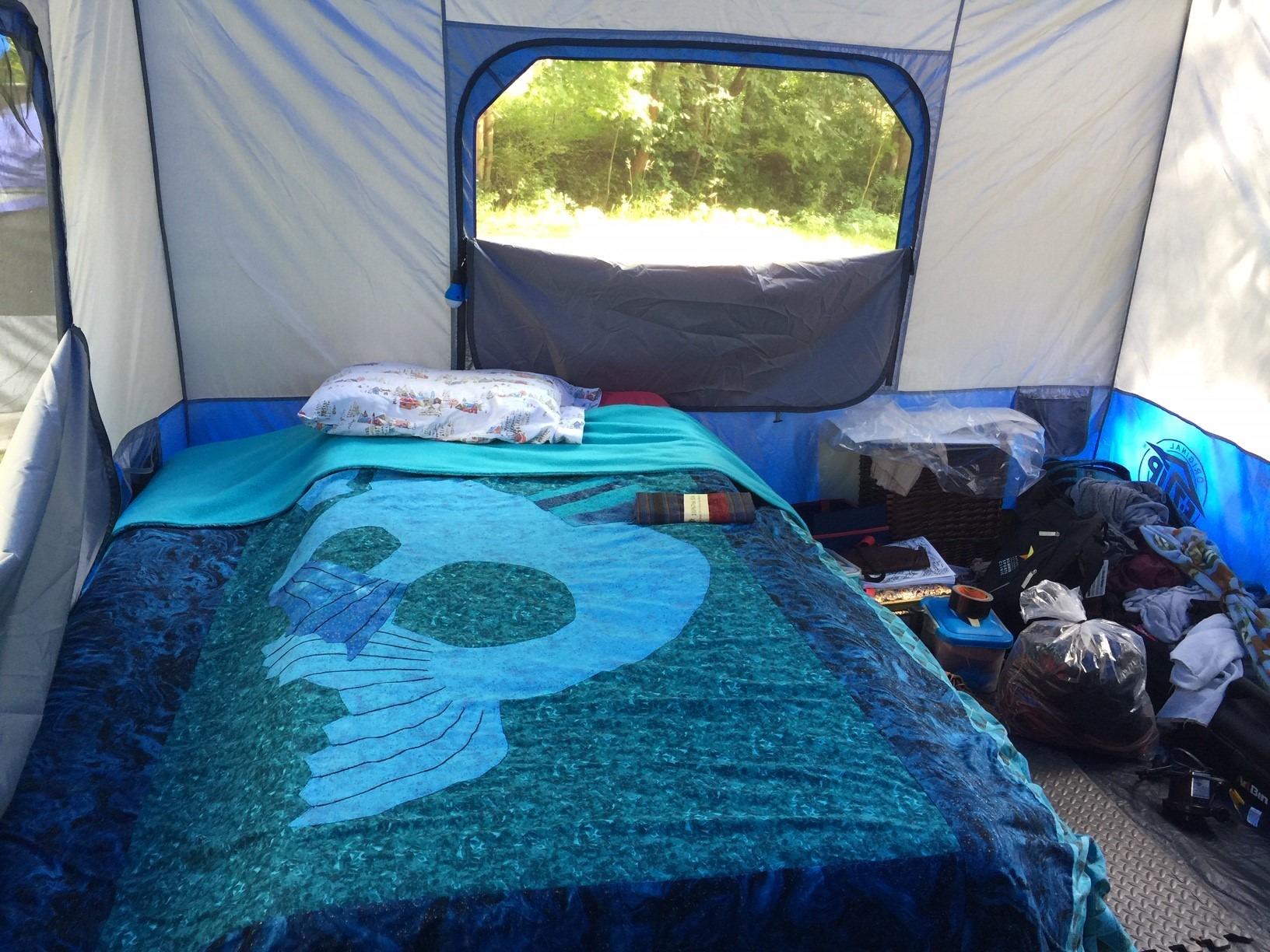 E-Z UP Camping Cube 6.4, Converts 10' Straight Leg Canopy into Camping Tent, Punch customer photo 2