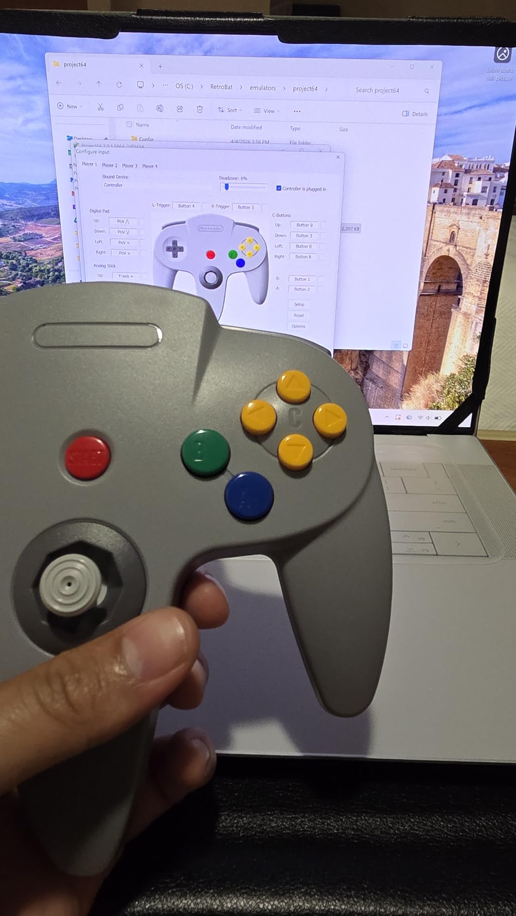 SAFFUN Classic N64 Controller, N64 Wired USB PC Game pad Joystick, N64 Bit USB Wired Game Stick Joy pad Controller for Windows PC MAC Linux Raspberry Pi 3 Sega Genesis Higan (Grey) customer photo 1