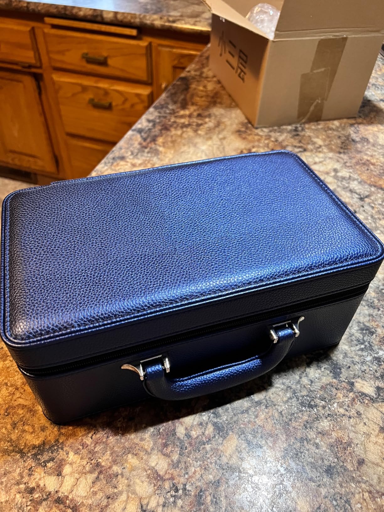 Oirlv Leather Jewelry Box Handmade Travel Jewelry Organizer Storage Case Holder For Girl Lady Earring,Ring,Necklace,Pendant,Watch,Bracelet customer photo 1