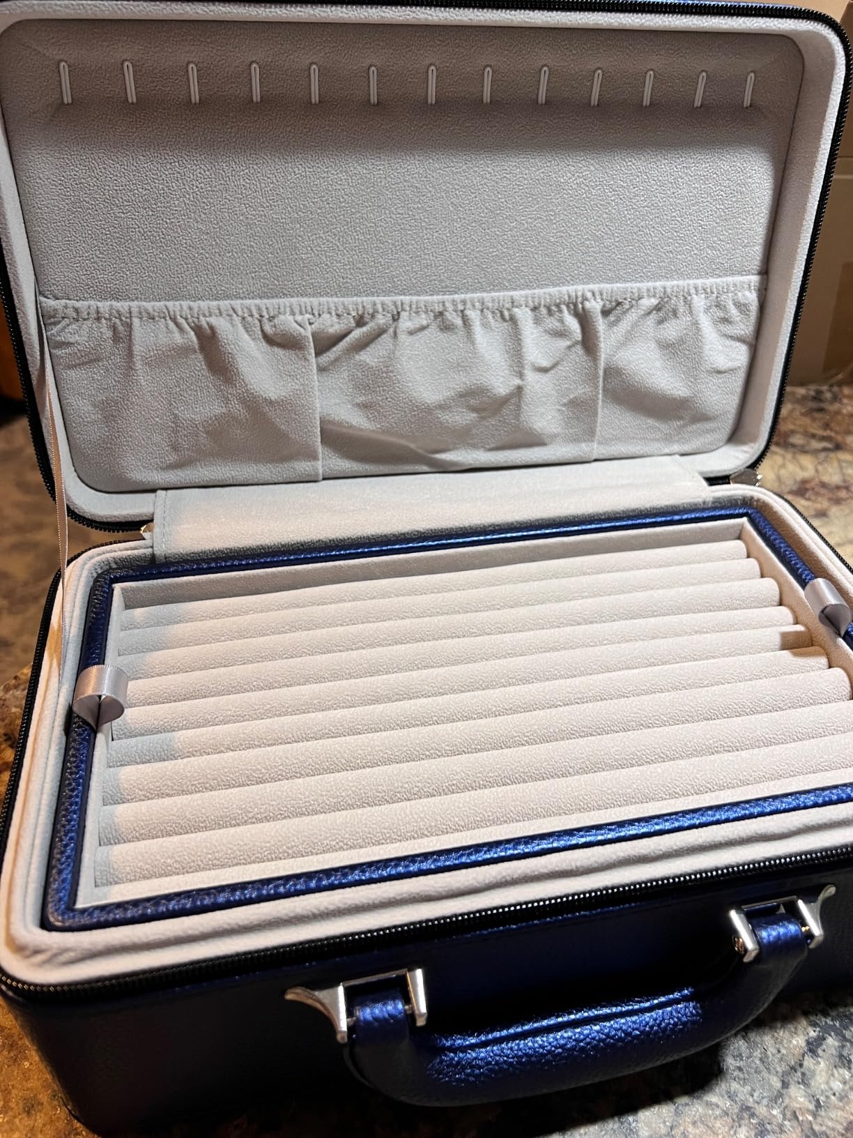 Oirlv Leather Jewelry Box Handmade Travel Jewelry Organizer Storage Case Holder For Girl Lady Earring,Ring,Necklace,Pendant,Watch,Bracelet customer photo 2