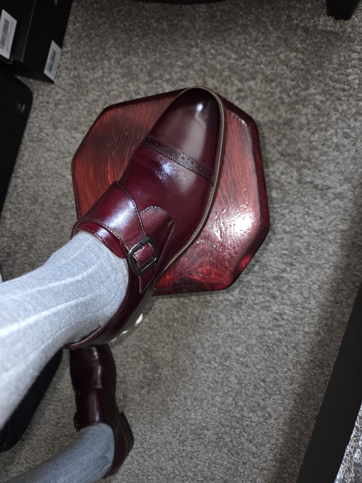 Mens Desmond Cap-Toe Monk-Strap Slip-on Loafer customer photo 1