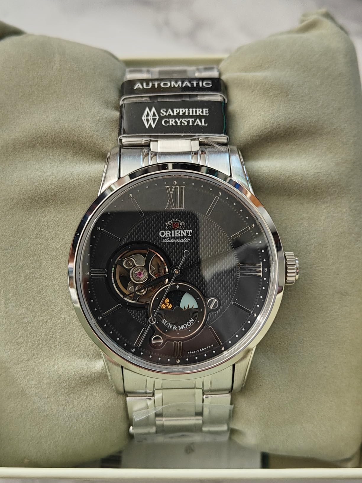 Orient Star Classic Semi Skeleton Sun & Moon Mechanical Watch RN-AS0001B customer photo 1