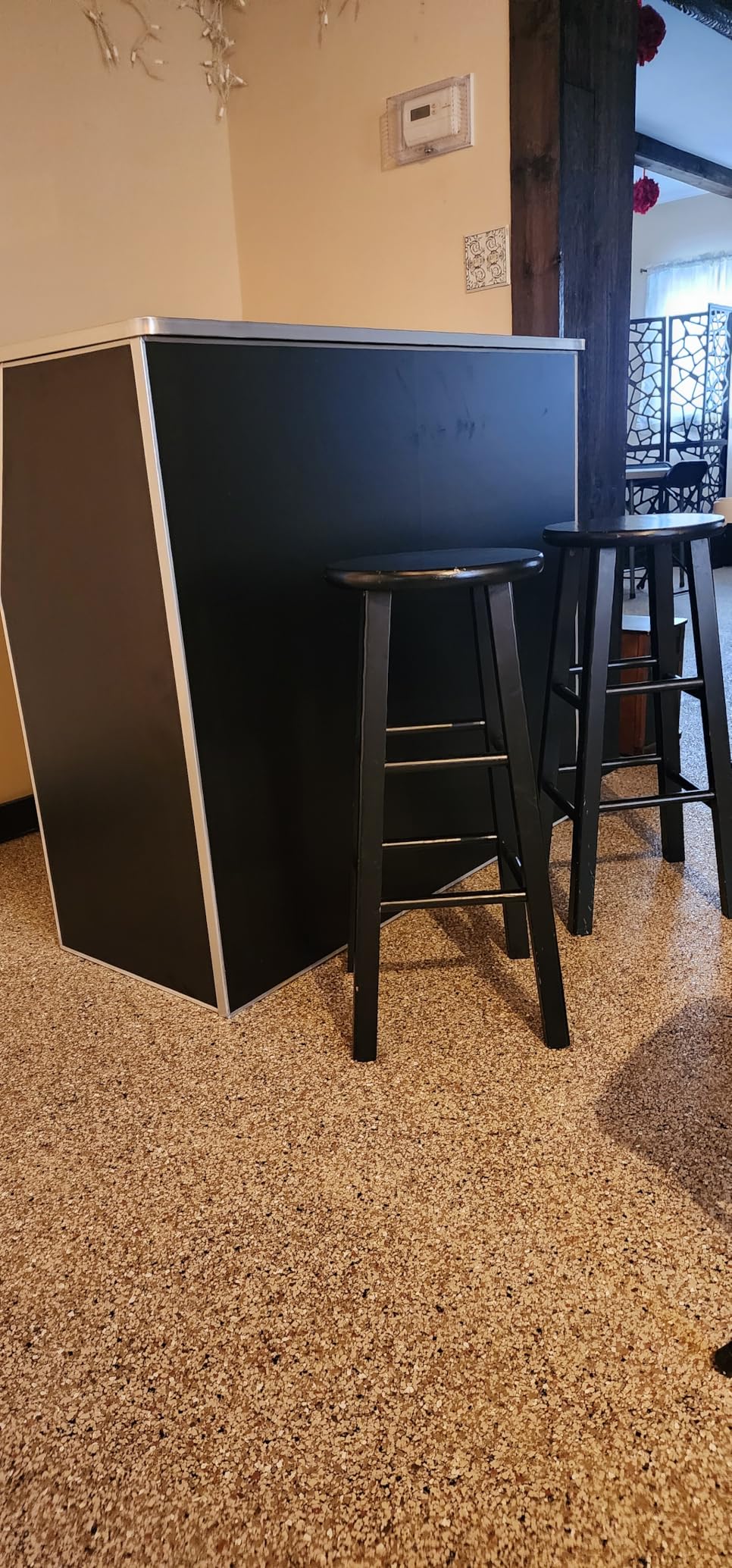 Flash Furniture Amara 4' Black Laminate Foldable Bar - Portable Event Bar customer photo 1
