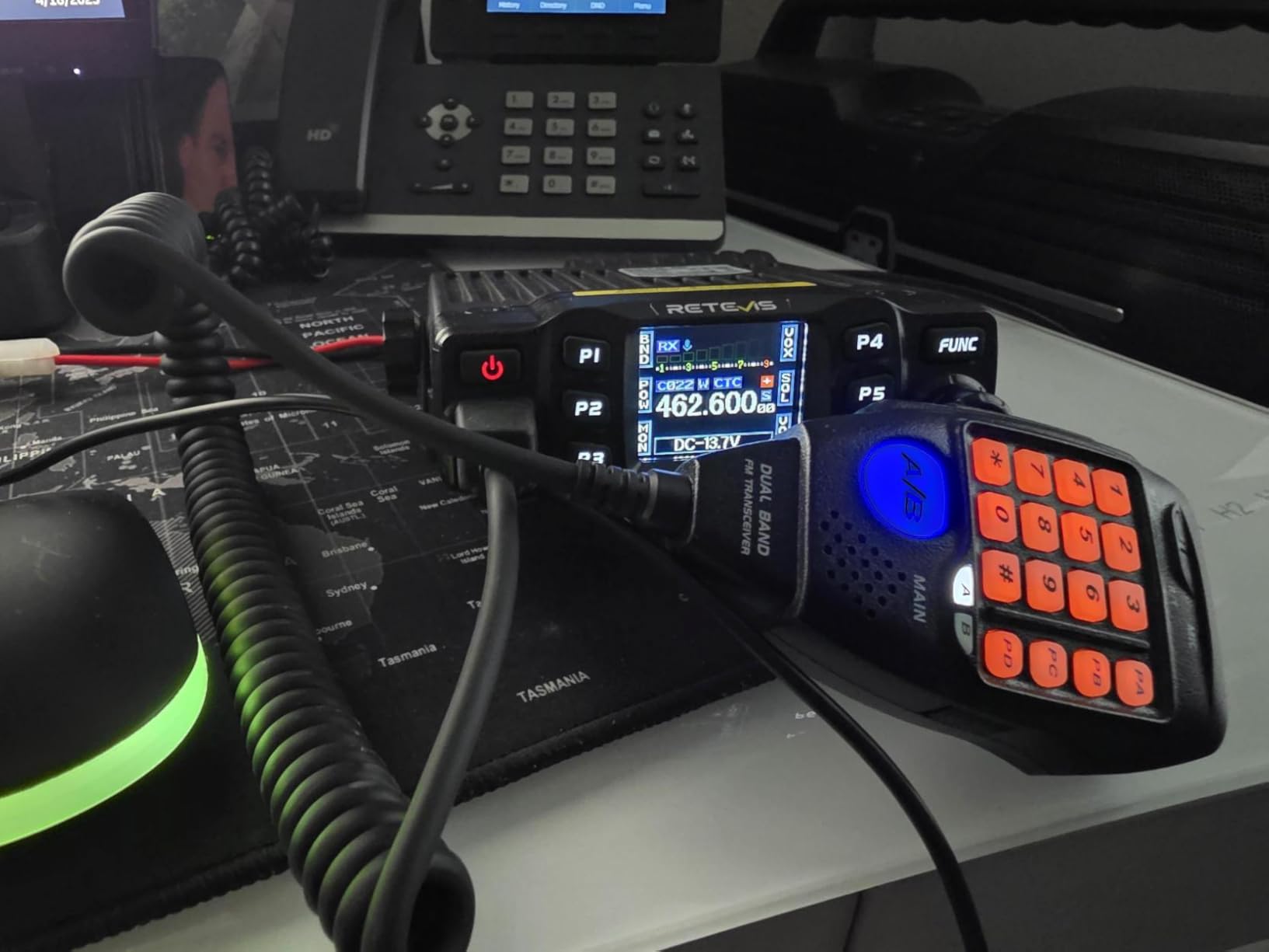 Retevis RT95 Dual Band Mobile Radio, Long Range Ham Radio with Antenna, 180 Degree Rotatable LCD Display customer photo 2