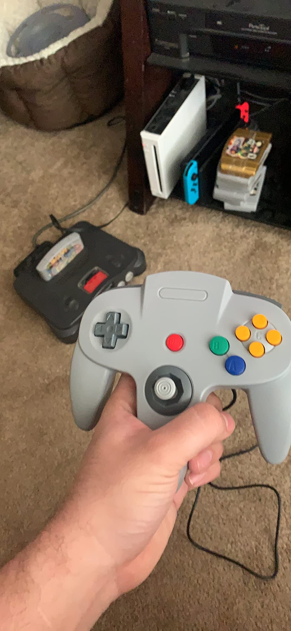 KIWITATA Classic N64 Controller, Retro N64 Wired Remote Joystick Gamepad Controller Compatible with N64 Video Game System Console Gray customer photo 2