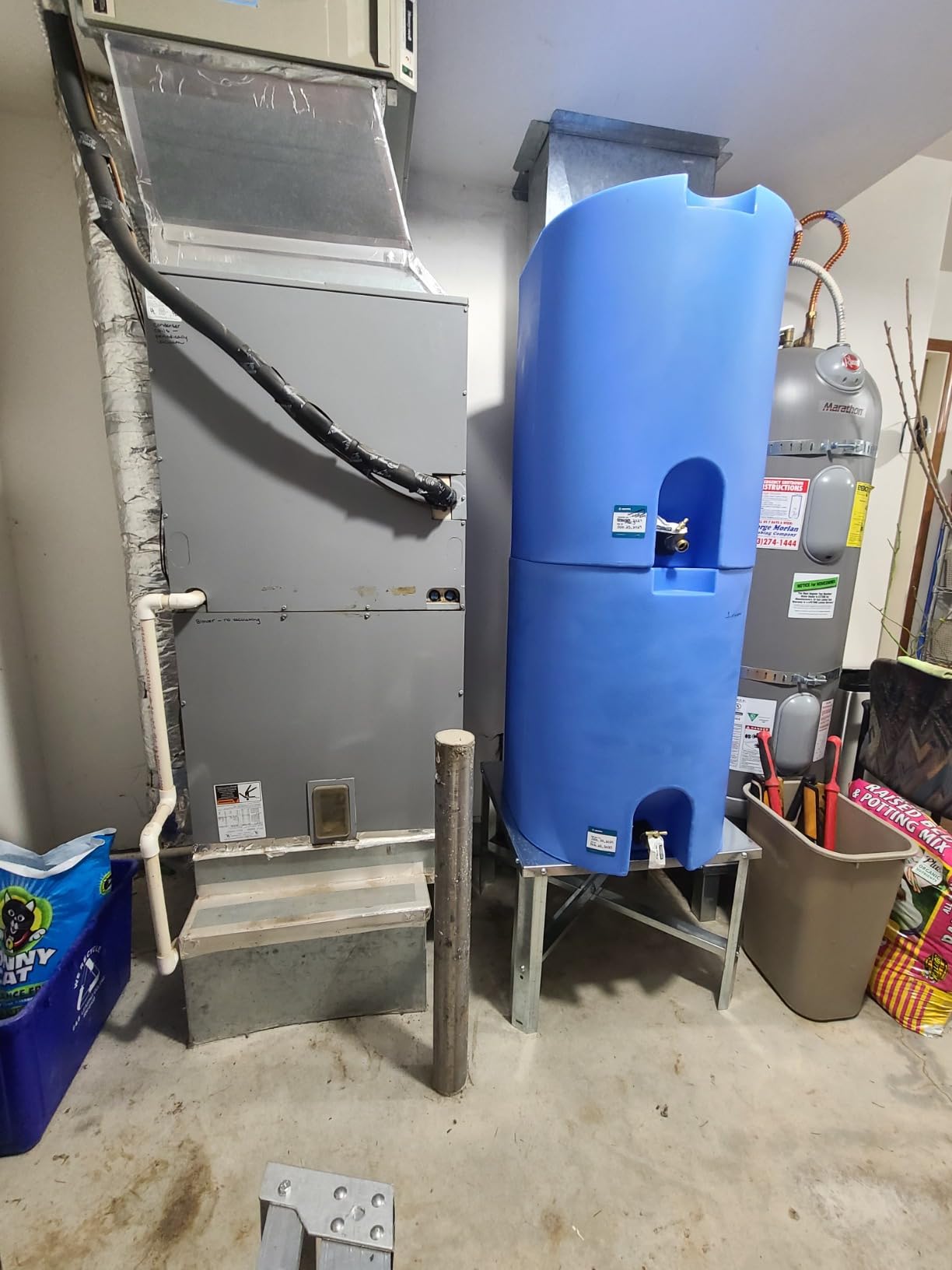 WaterPrepared 55 Gallon Blue Emergency Water Storage Tank - Stackable Water Barrel with Spigot, BPA-Free Food-Grade HDPE, Made in USA - Survival, Disaster Preparedness, Off-Grid & Cabin Water Supply customer photo 1