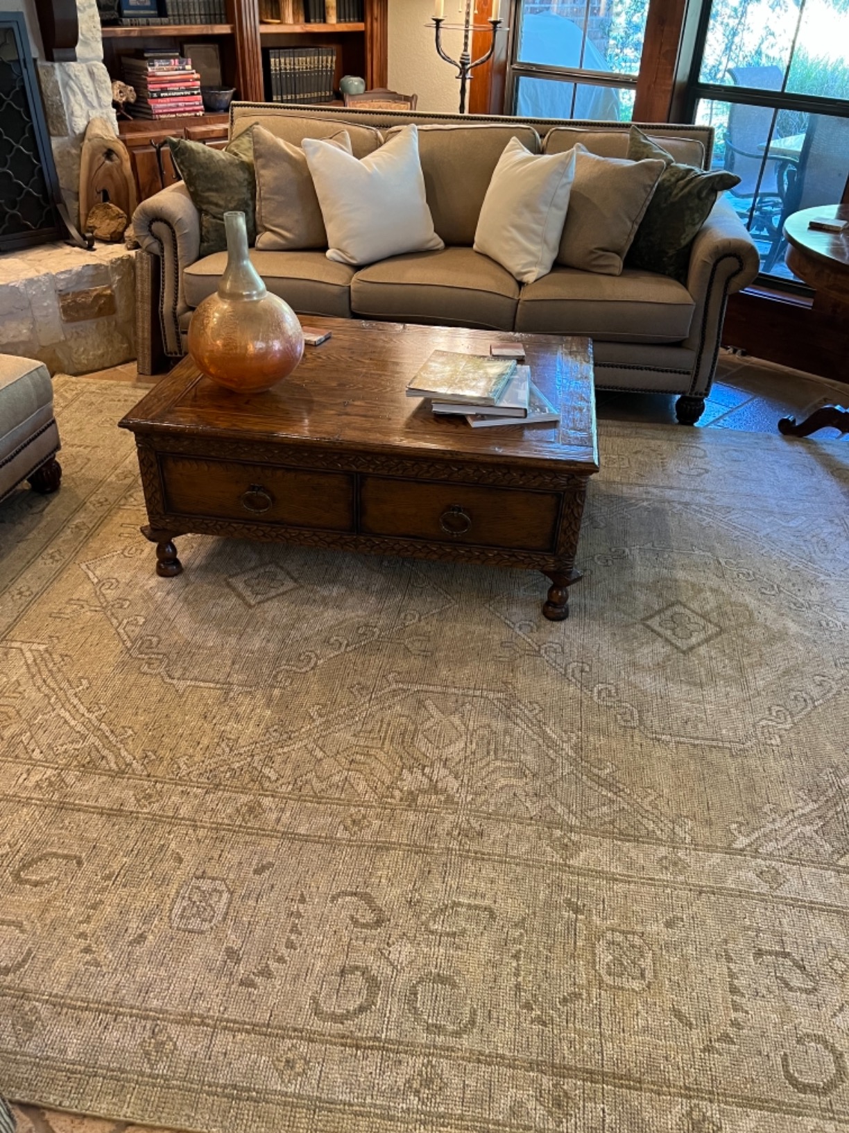SAFAVIEH Izmir Collection Area Rug - 6' x 9', Gold & Grey, Hand-Knotted Traditional New Zealand Wool, Ideal for High Traffic Areas in Living Room, Bedroom (IZM180A) customer photo 2