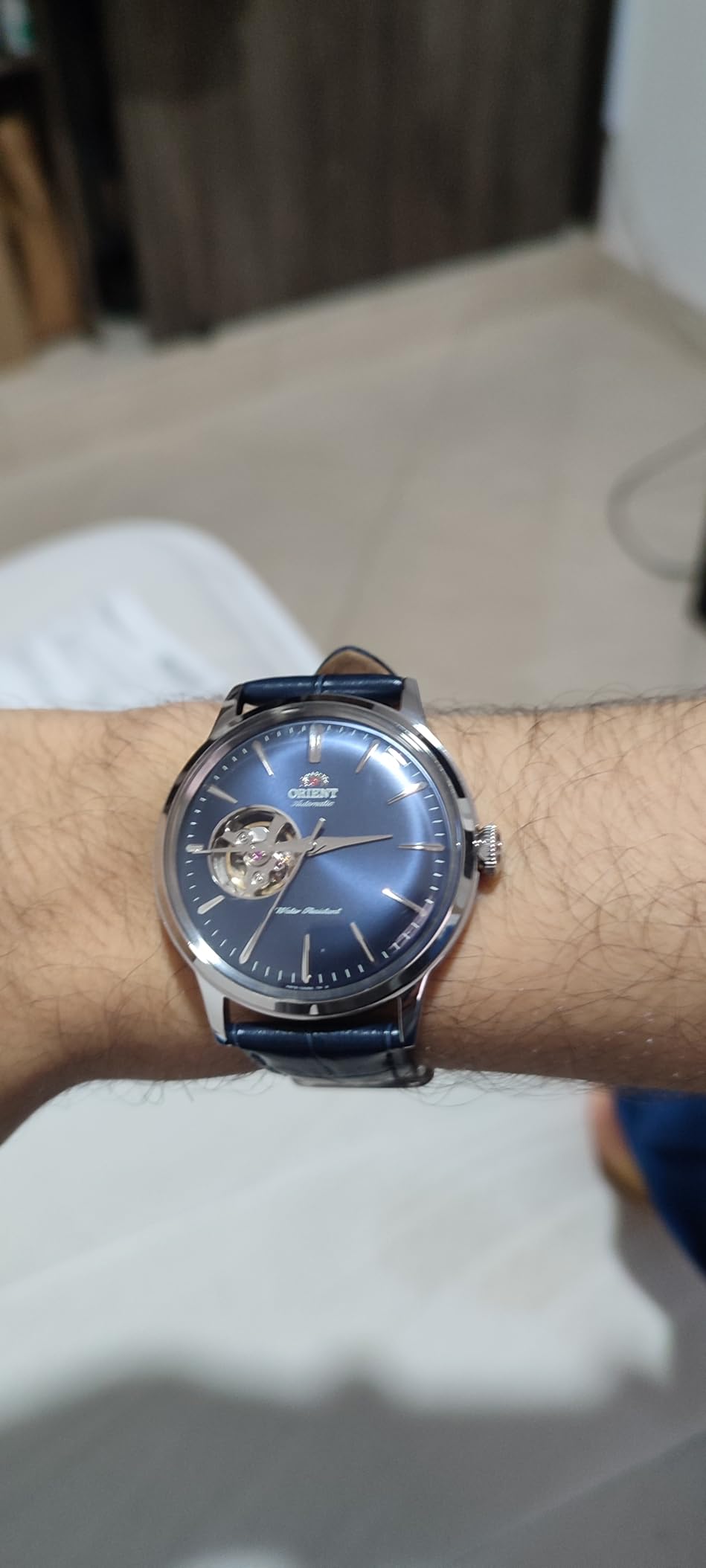 Orient Bambino Open Heart Japanese Automatic Stainless Steel and Leather Dress Watch customer photo 1