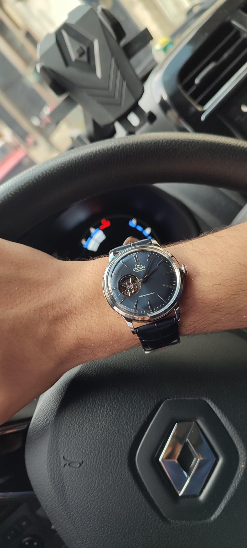 Orient Bambino Open Heart Japanese Automatic Stainless Steel and Leather Dress Watch customer photo 2