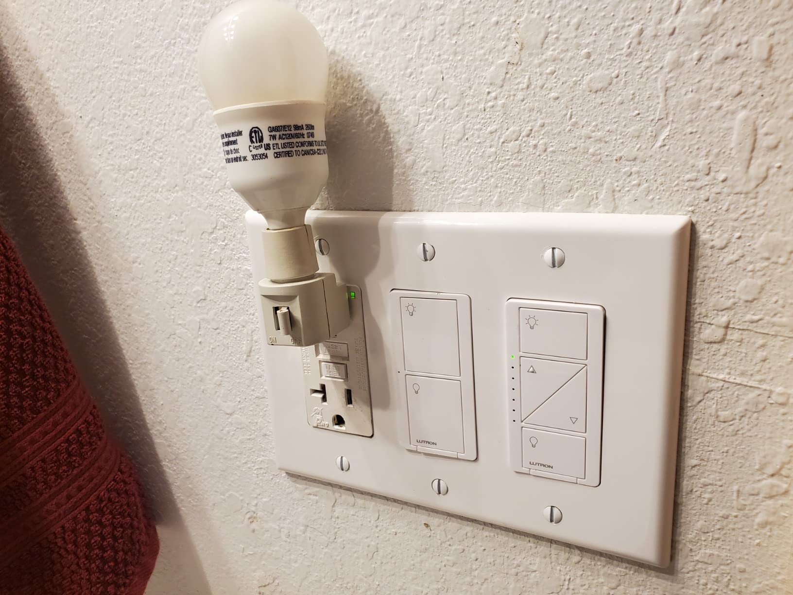 Lutron Caseta Original Smart Dimmer Switch (Lutron Smart Hub Required), for LED Lights, 150 Watt, Single-Pole/3-Way, No Neutral Required, PD-6WCL-WH-2, White, 2 Pack customer photo 1