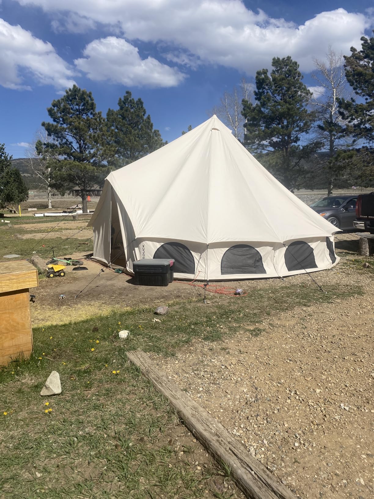 WHITEDUCK Avalon Canvas Bell Tent - Luxury All Season Tent for Camping & Glamping Made from Premium & Breathable 100% Cotton Canvas w/Stove Jack, Mesh (Premium Size) customer photo 2