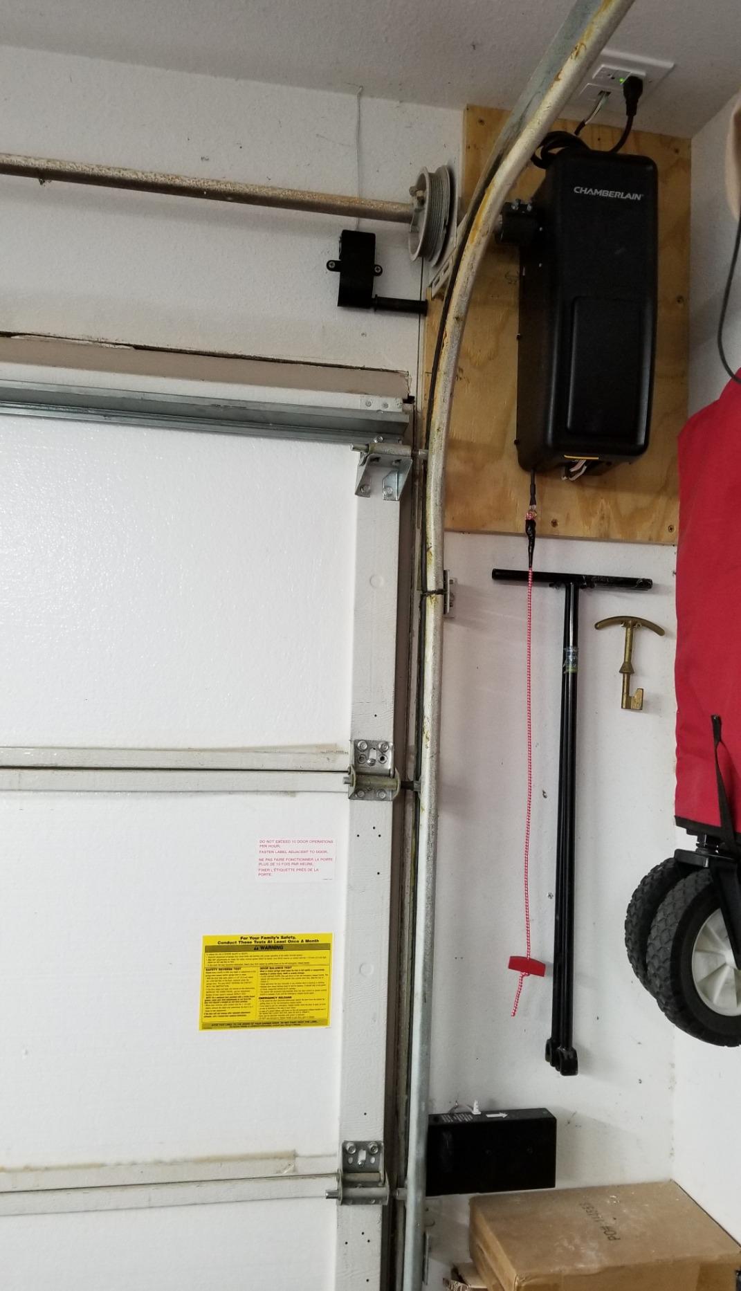Chamberlain RJO20 Smart Garage Door Opener - Wall Mounted Direct Drive with myQ customer photo 2