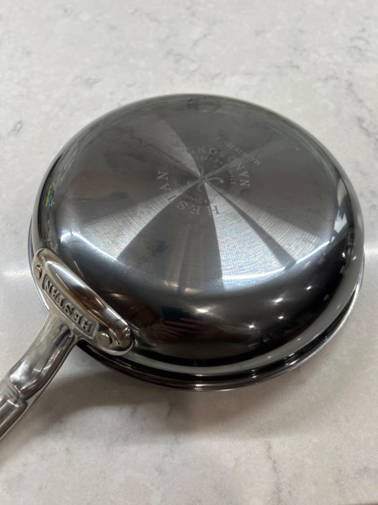 Hestan - NanoBond Collection - Titanium Stainless Steel 8.5-Inch Frying Pan - Toxin, PFAS, & Chemical Free Clean Cookware, Induction Cooktop Compatible customer photo 2