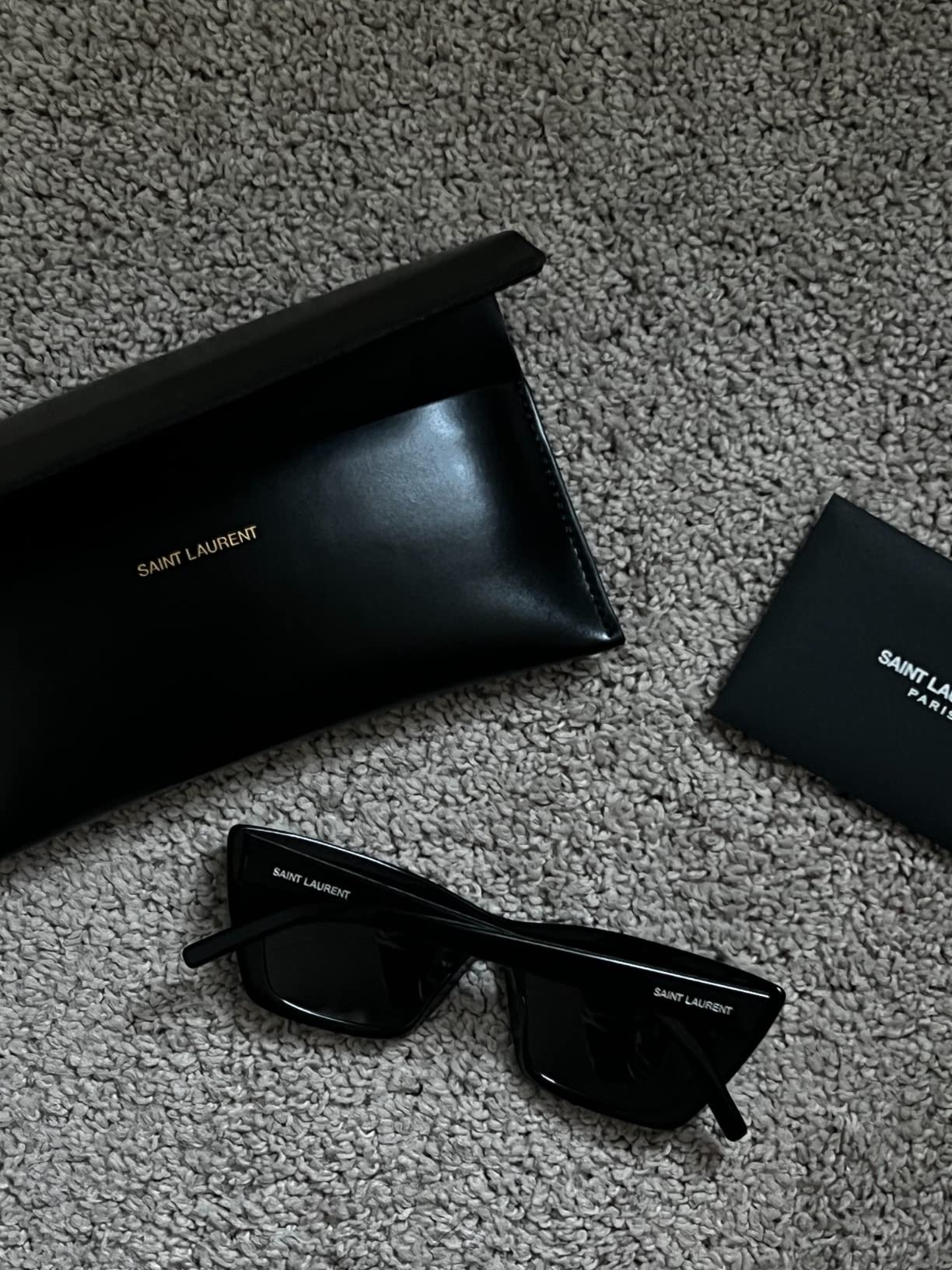 Saint Laurent Women's Narrow Cat Eye Sunglasses customer photo 2