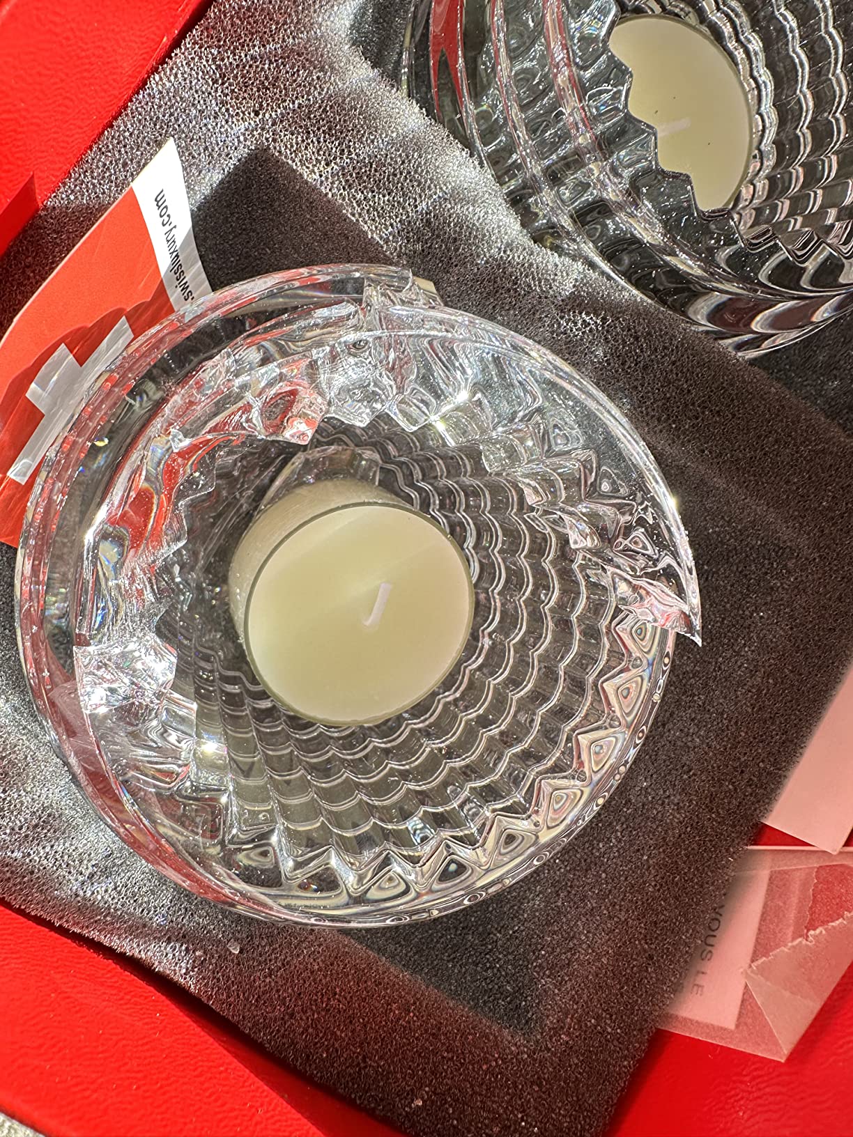 Baccarat Crystal Eye Votive Candle Holder Set of 2 Clear customer photo 1