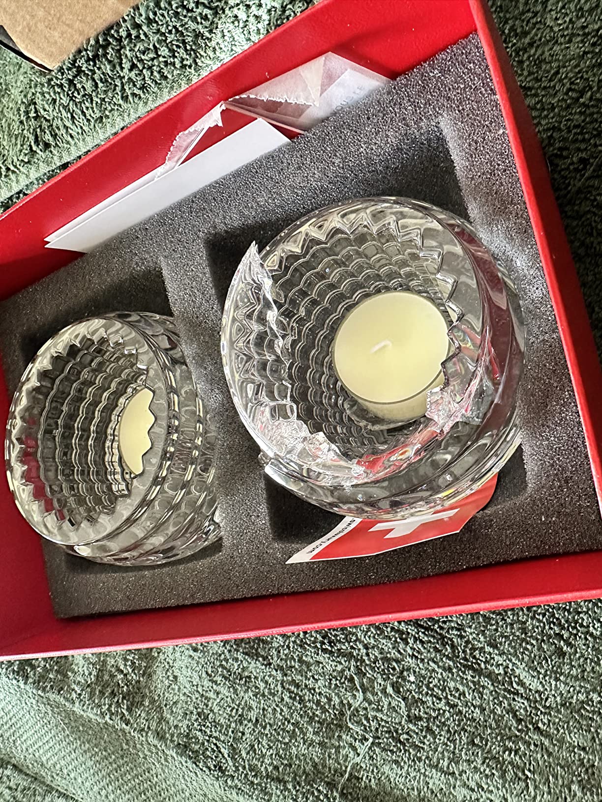 Baccarat Crystal Eye Votive Candle Holder Set of 2 Clear customer photo 2